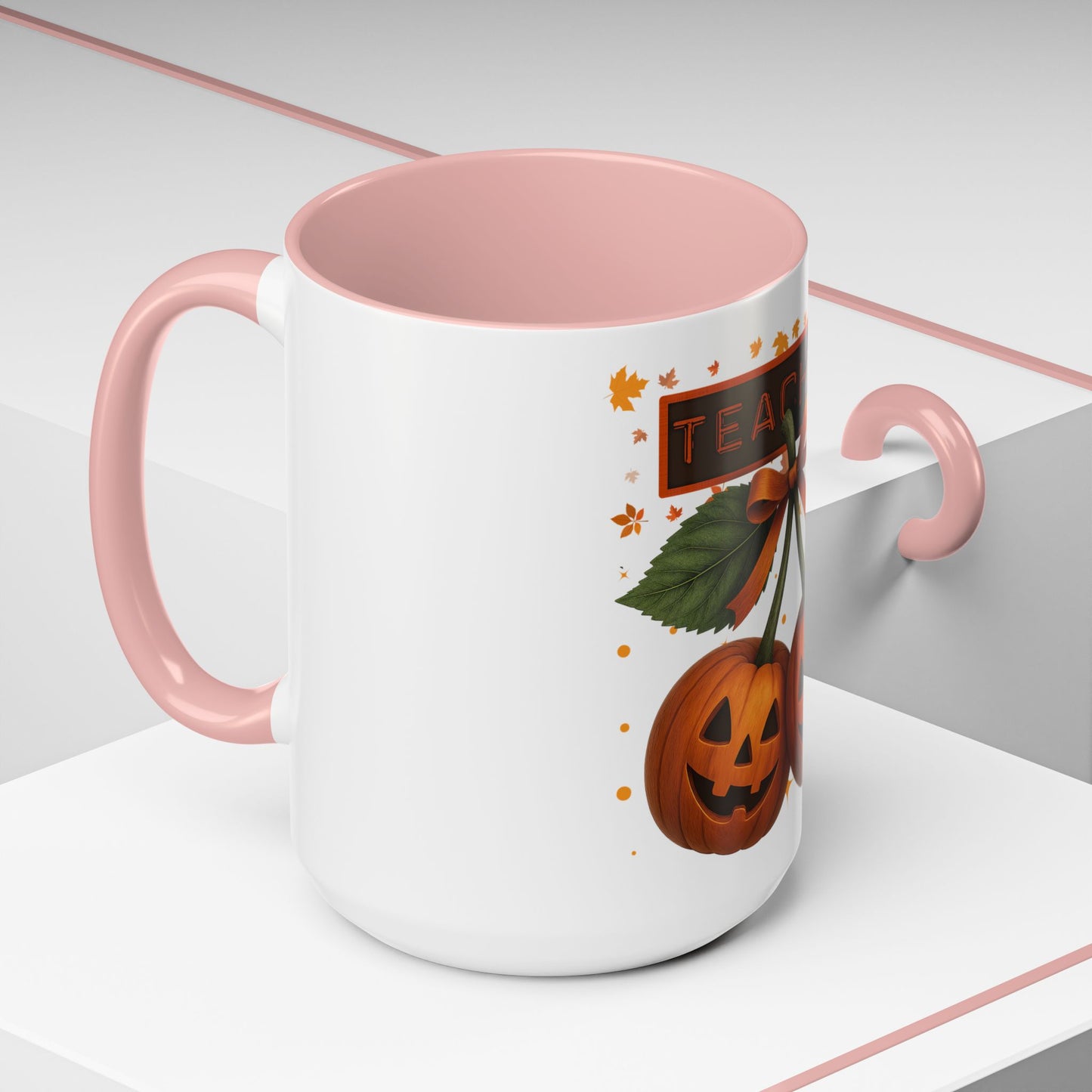Halloween Teacher Coffee Mug | Pumpkin Autumn Decor | Cute Seasonal Gift for Educators | 11 & 15oz Ceramic Cups