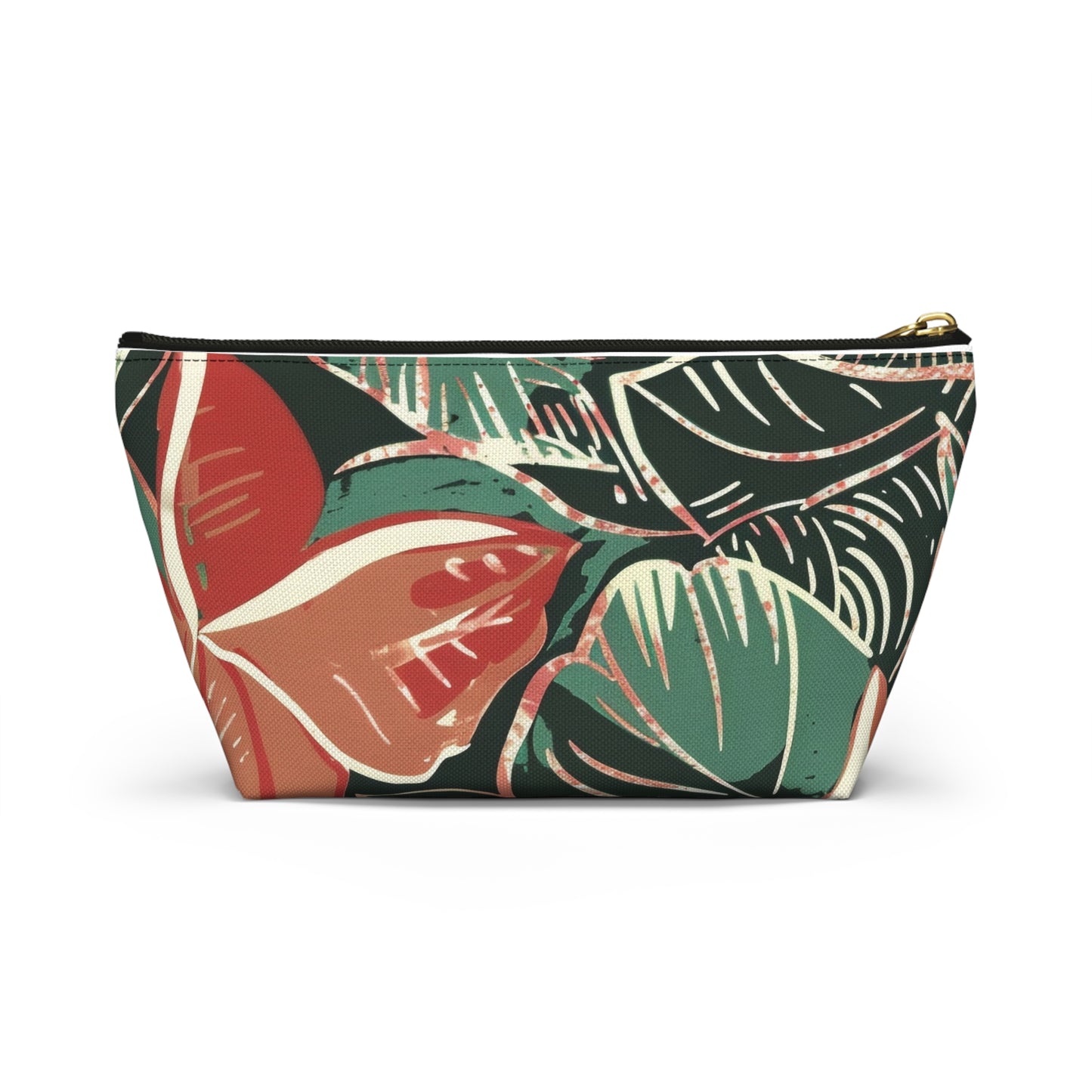 Tropical Print Accessory Pouch, Floral Makeup Bag, Travel Organizer, Gift for Her, Boho Style, Summer Vibe, Toiletry Bag