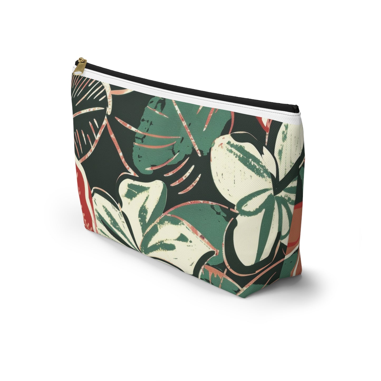 Tropical Print Accessory Pouch, Floral Makeup Bag, Travel Organizer, Gift for Her, Boho Style, Summer Vibe, Toiletry Bag