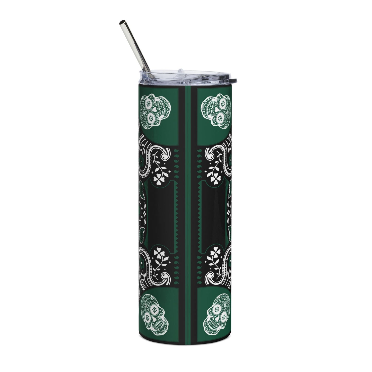 Jets Sugar Skull 20 oz Tumbler – Sublimated, Double-Walled