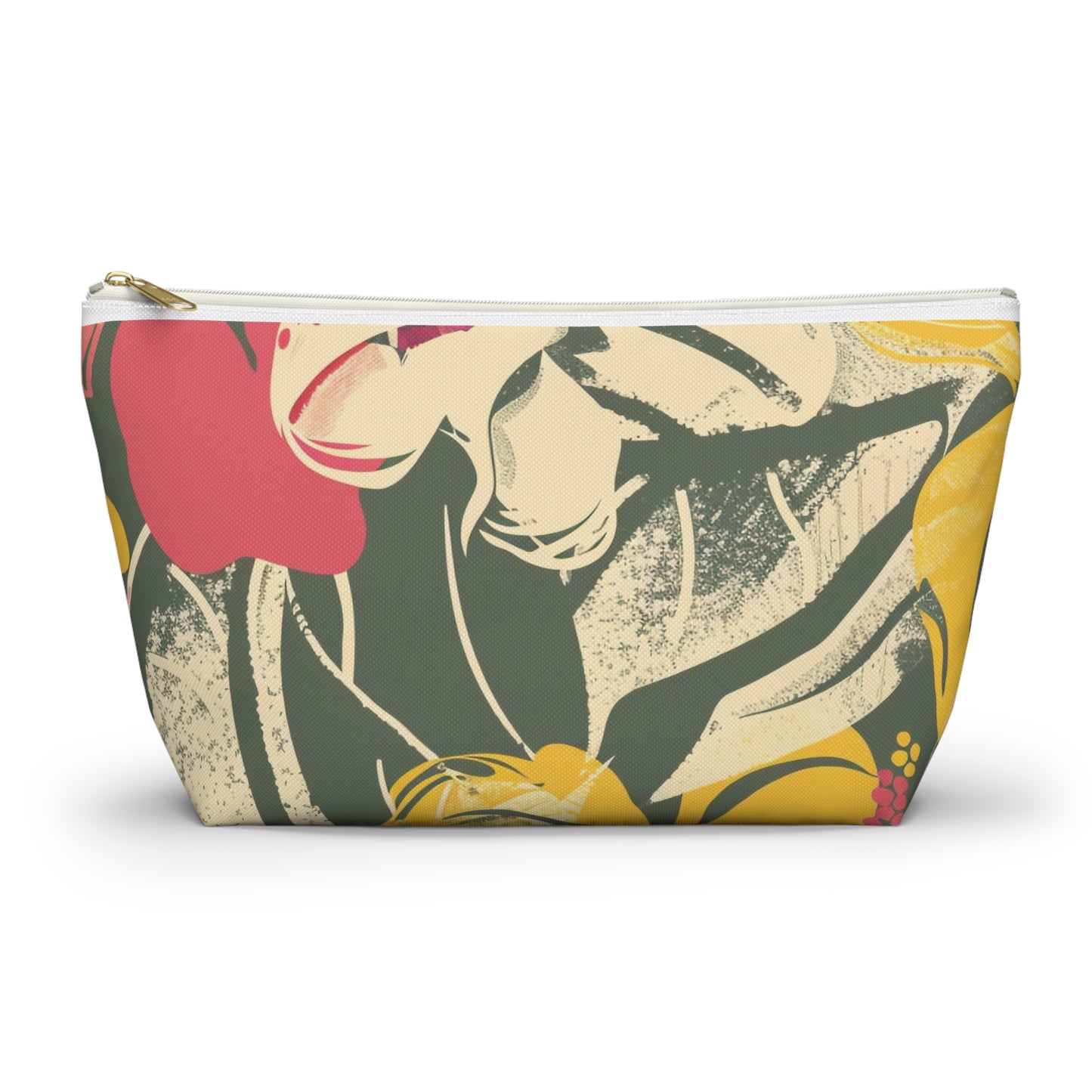 Floral Accessory Pouch, Tropical Makeup Bag, Travel Organizer, Gift for Her, Beach Purse, Cute Cosmetic Case