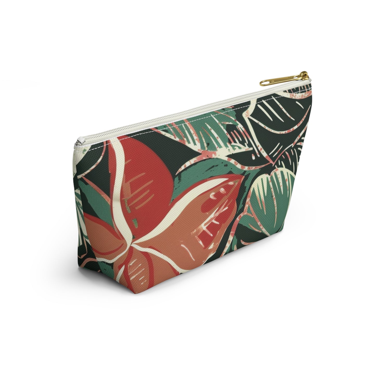 Tropical Print Accessory Pouch, Floral Makeup Bag, Travel Organizer, Gift for Her, Boho Style, Summer Vibe, Toiletry Bag