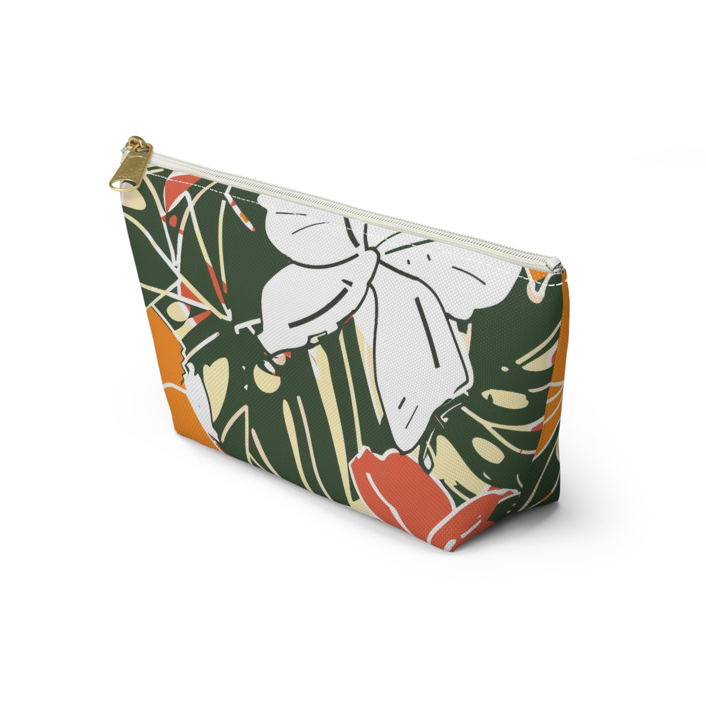 Tropical Accessory Pouch - Tropical Makeup Bag, Floral Travel Organizer, Summer Beach Vibes, Gift for Her, Eco-Friendly Storage