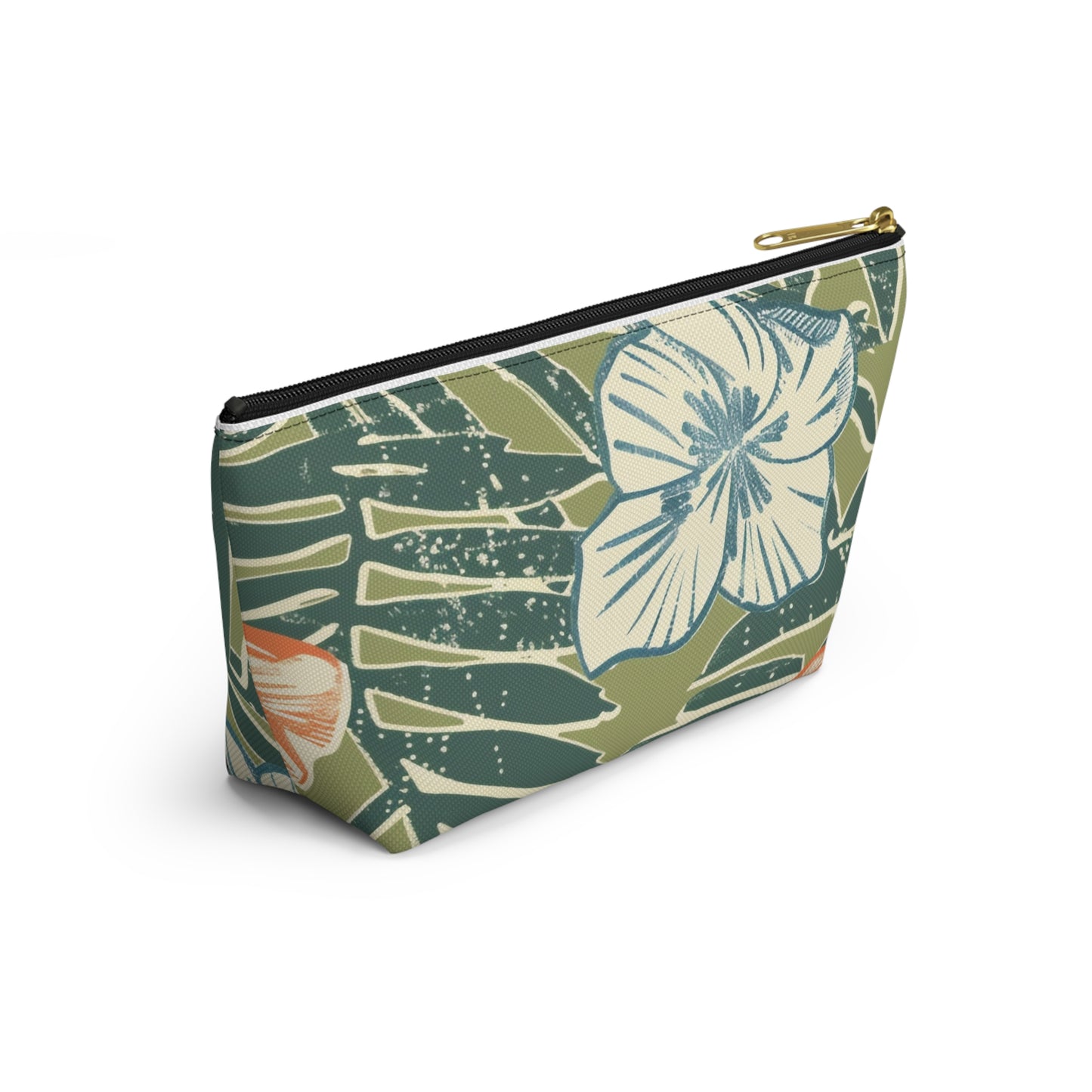 Tropical Floral Accessory Pouch, Travel Makeup Bag, Cosmetic Organizer, Cute Gift for Her, Summer Vacation Essentials