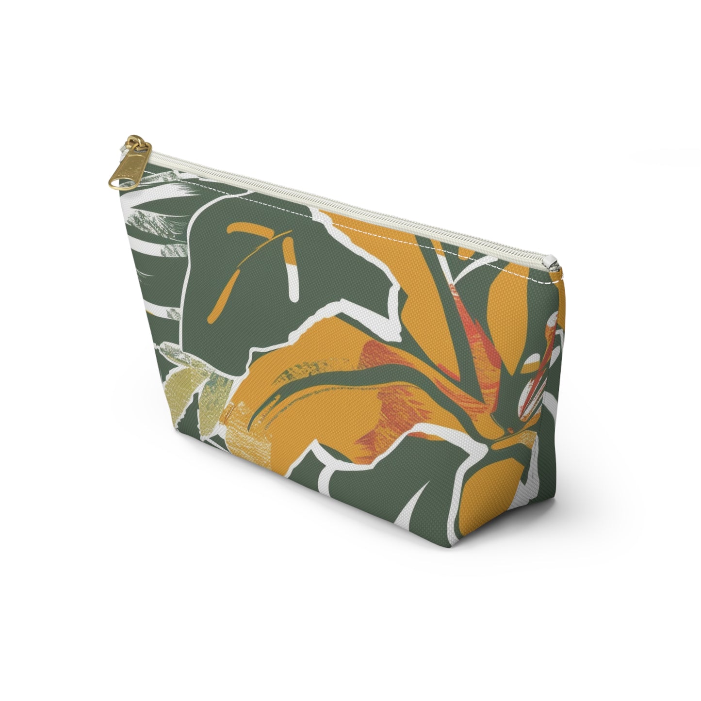 Tropical Accessory Pouch, Eco-Friendly Makeup Bag, Travel Organizer, Floral Storage Case, Gift for Her, Functional Purse