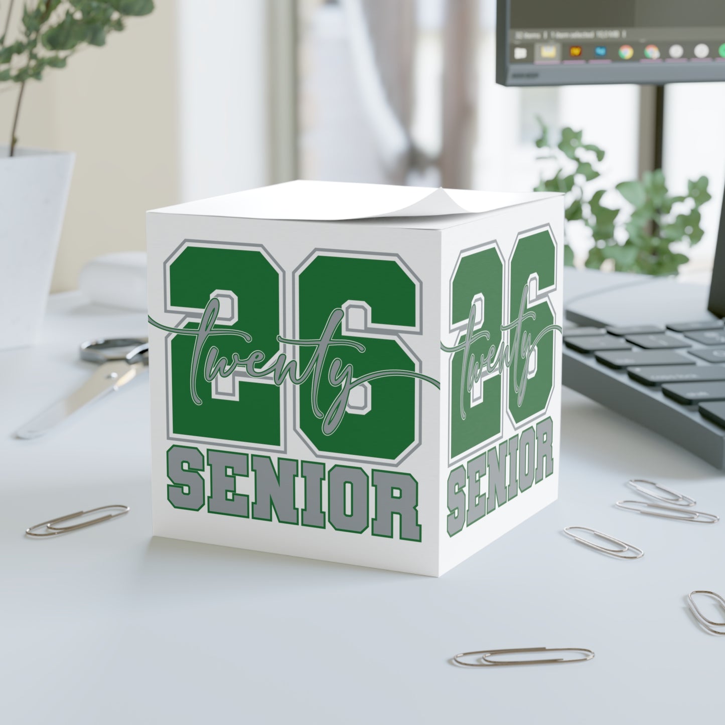 Class of 2026 Senior Note Cube for Graduation | Desk Decor, Graduation Gift, Student Keepsake, School Memories