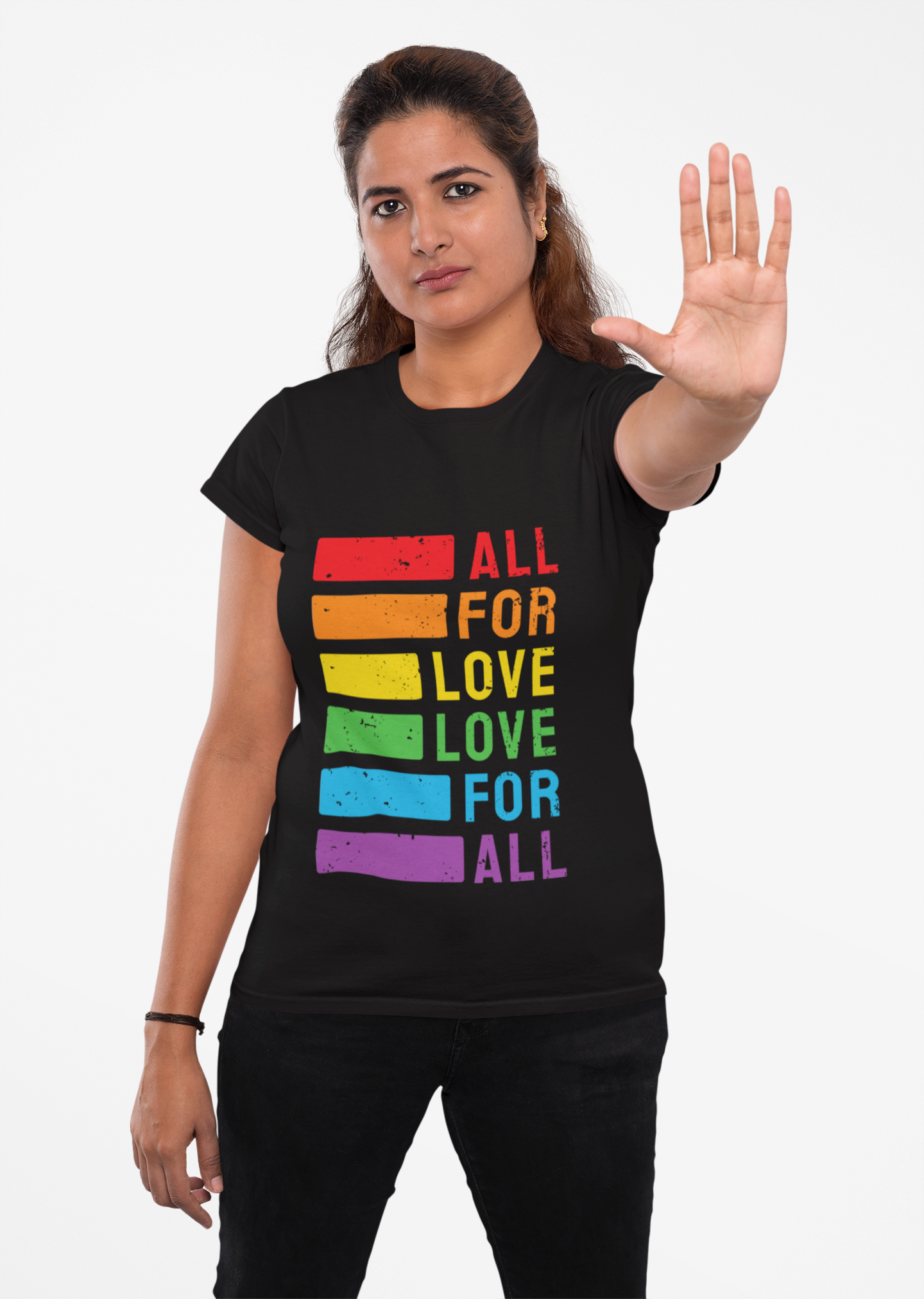 All For Love - Love For All T-Shirt, LGBTQ+ Summer Wear, Pride Month,