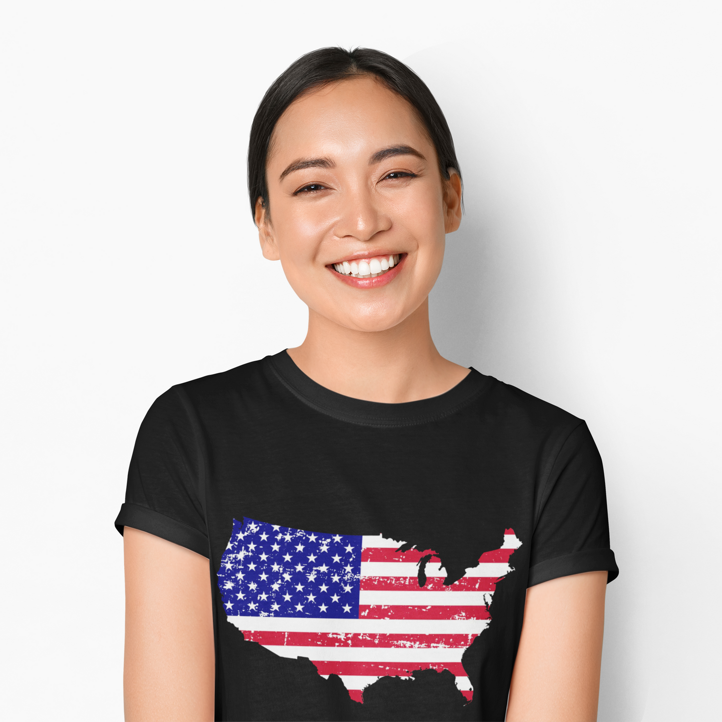 Vintage American Flag Women's Tee, Patriotic T-Shirt, Summer Wardrobe Essential, Great for Independence Day, Casual Wear