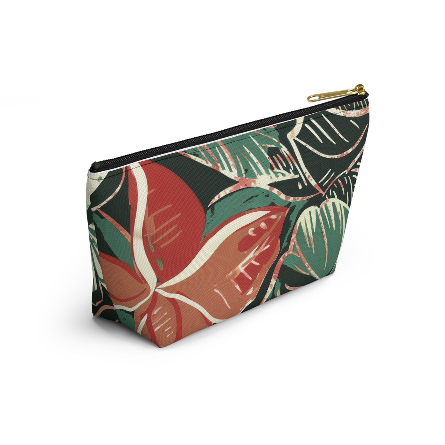 Tropical Print Accessory Pouch, Floral Makeup Bag, Travel Organizer, Gift for Her, Boho Style, Summer Vibe, Toiletry Bag
