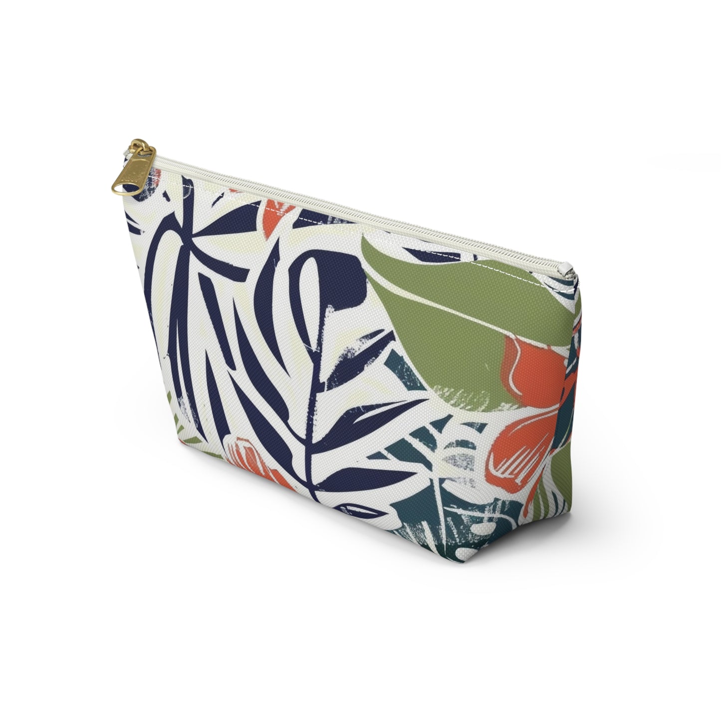 Tropical Floral Accessory Pouch, Makeup Bag, Travel Organizer, Gift for Her, Summer Essentials, Eco-Friendly Fashion