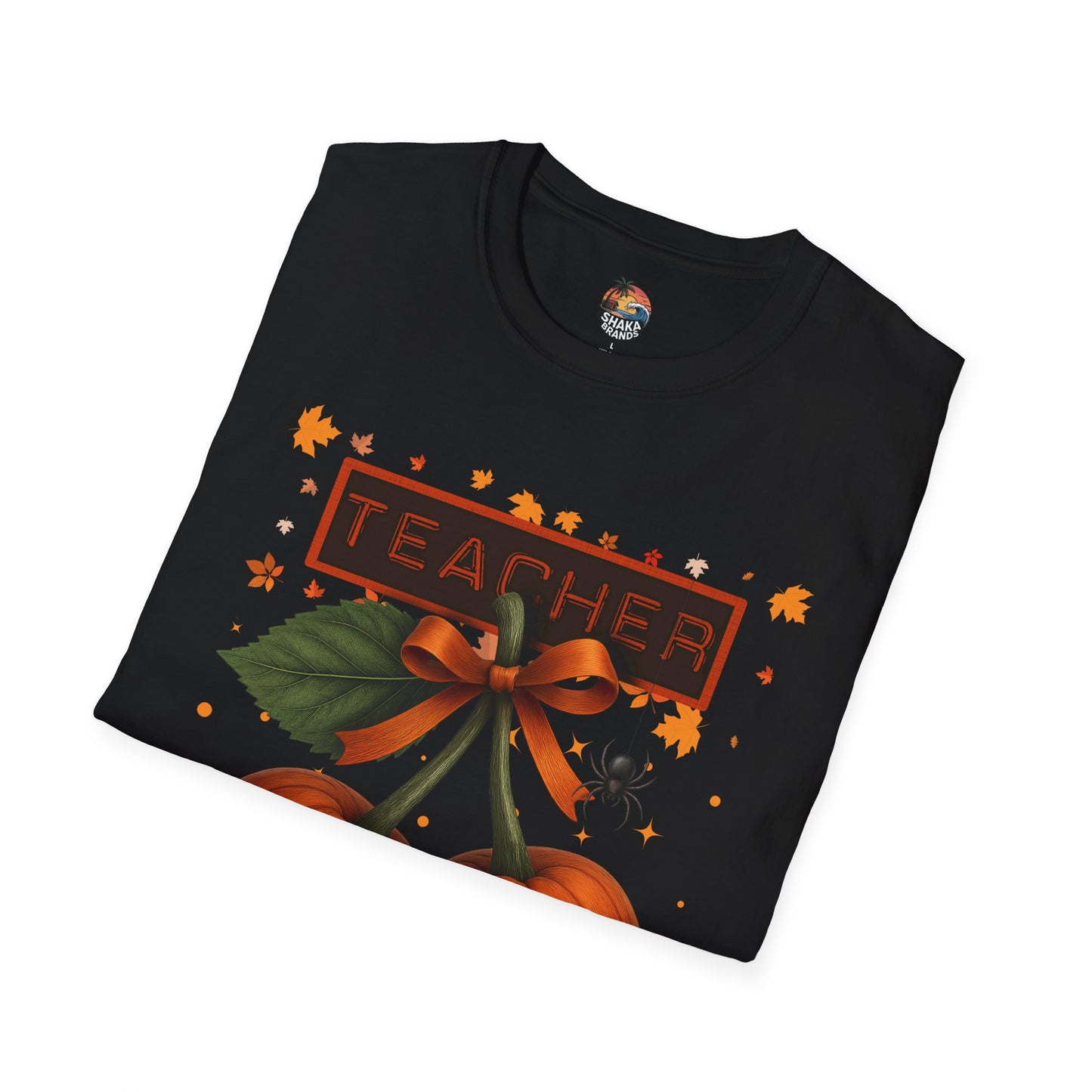 Halloween Teacher T-Shirt with Pumpkins, Spooky Costume Tee, Fall Festival Shirt, Autumn Gift for Educators, Halloween Party Top