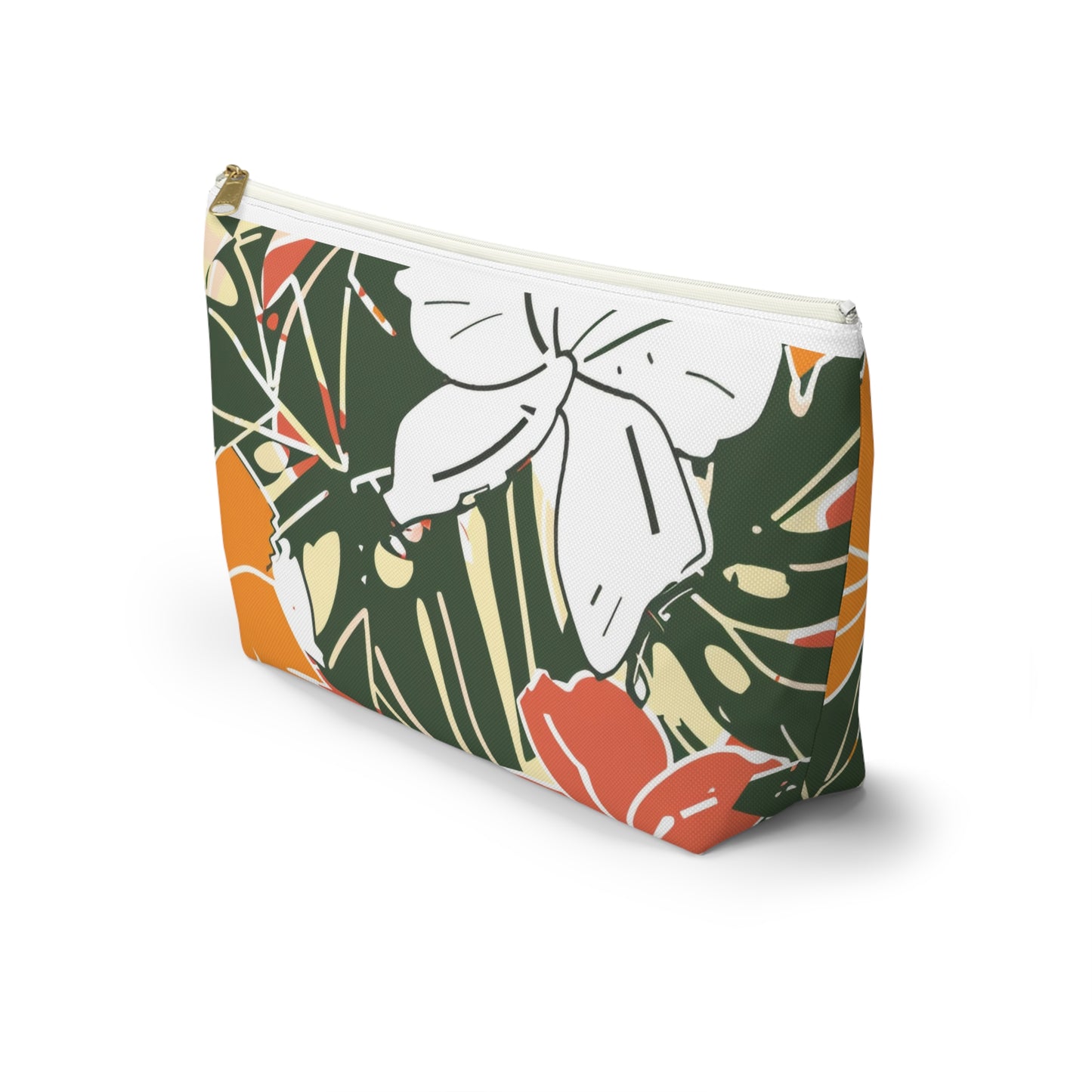 Tropical Accessory Pouch - Tropical Makeup Bag, Floral Travel Organizer, Summer Beach Vibes, Gift for Her, Eco-Friendly Storage