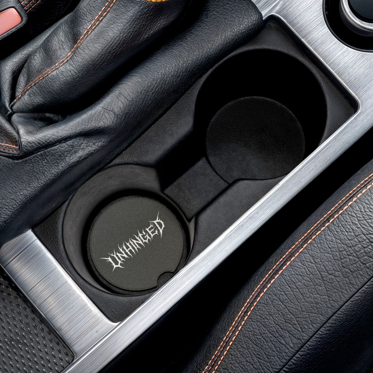 Unhinged Soapstone Car Coaster - Unique Vehicle Accessory, Auto Decor, Gift for Car Lovers, Funny Car Accessory, Home and Kitchen Decor