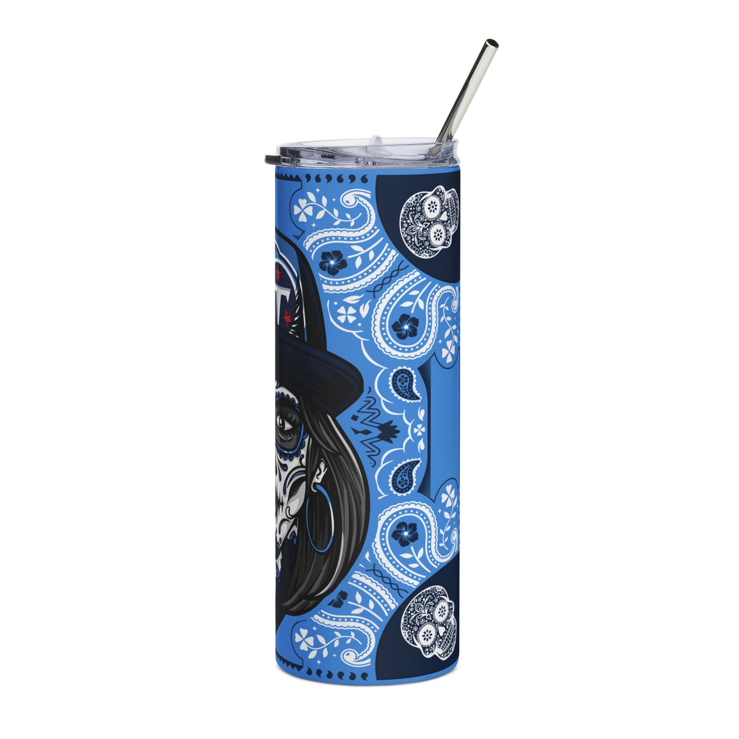 Titans Sugar Skull 20 oz Tumbler – Sublimated, Double-Walled