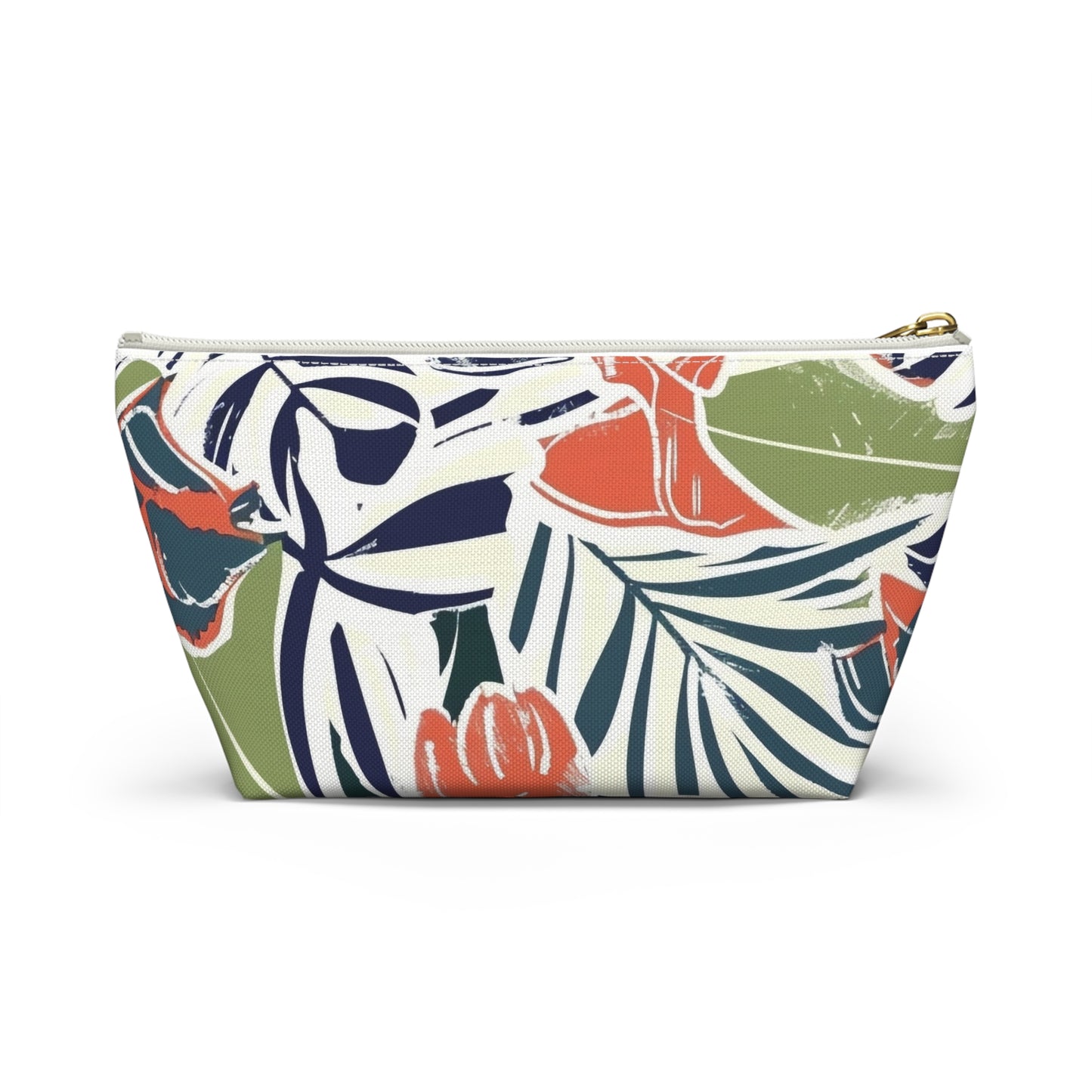Tropical Floral Accessory Pouch, Makeup Bag, Travel Organizer, Gift for Her, Summer Essentials, Eco-Friendly Fashion