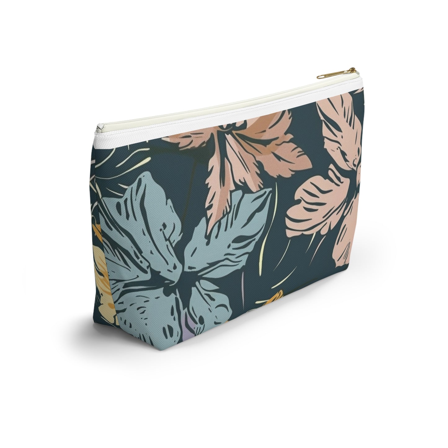 Tropical Floral Accessory Pouch, Makeup Bag, Travel Organizer, Gift for Her, Floral Print, Summer Vibes, Zip Pouch