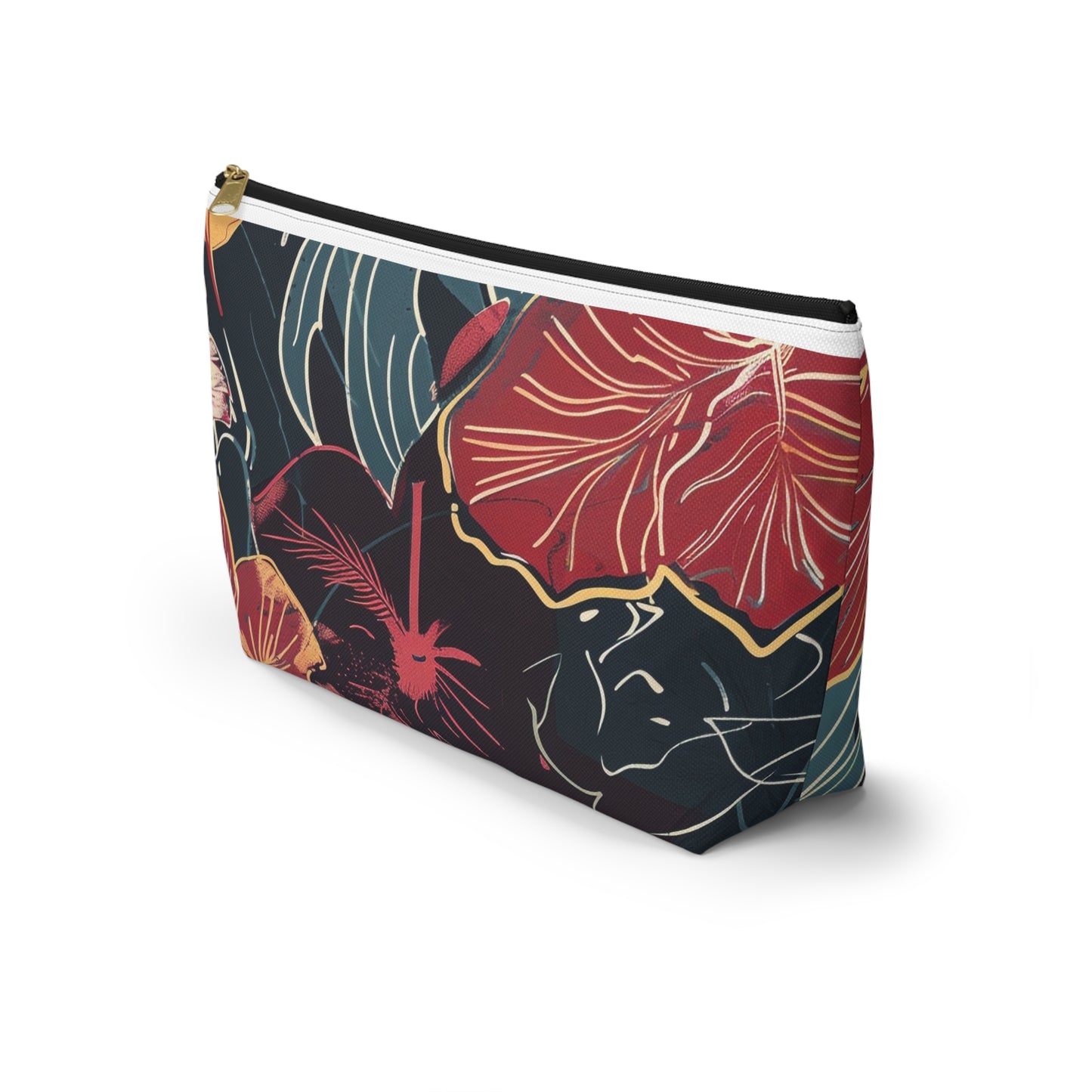 Floral Accessory Pouch | Cosmetic Bag | Travel Makeup Organizer | Gift for Her | Tropical Design | Stylish Storage Solution