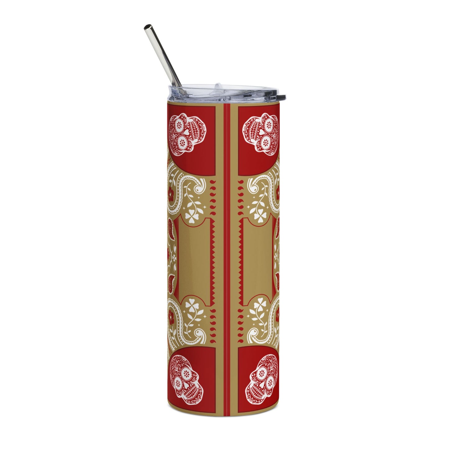 49ers Sugar Skull 20 oz Tumbler – Sublimated, Double-Walled