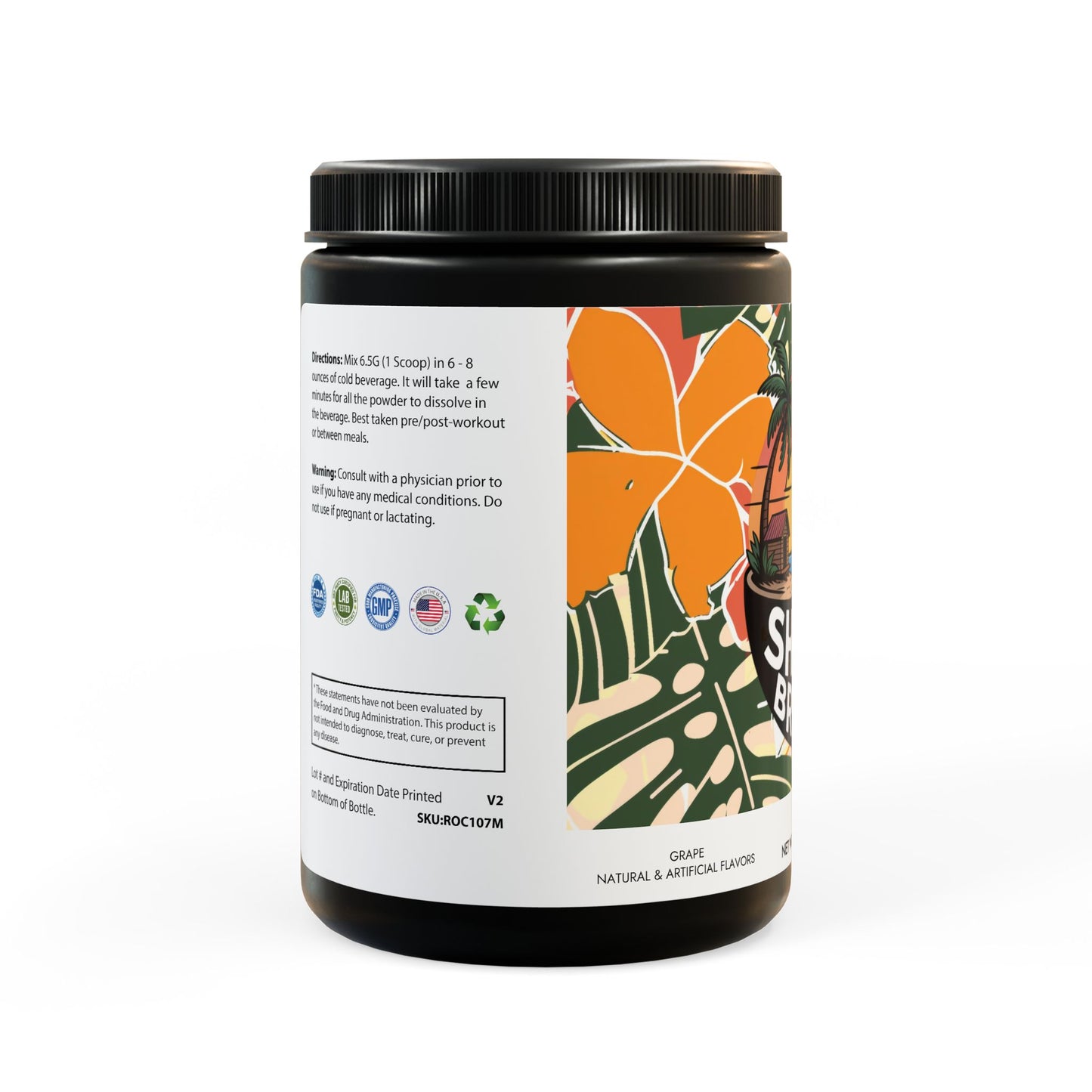 BCAA Supplement, Grape (325g, 11.46oz, 50 servings)