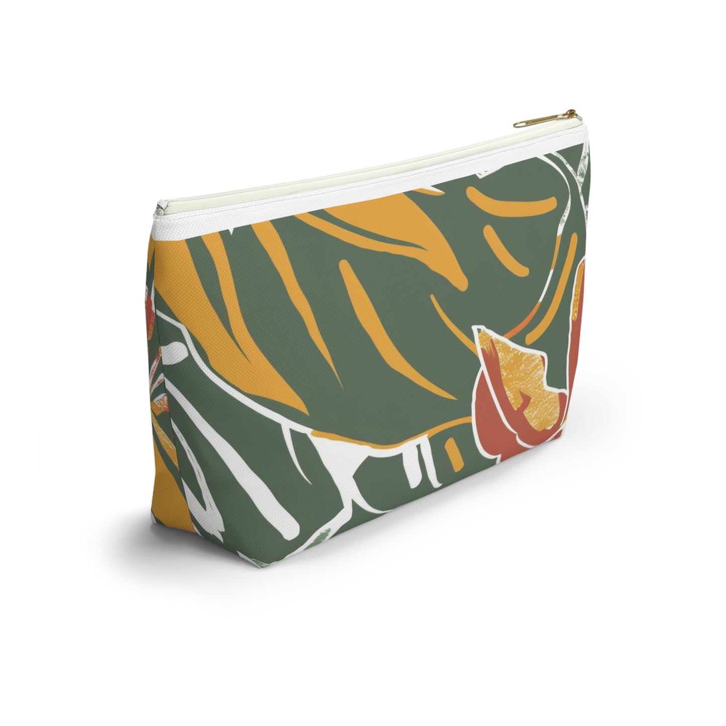 Tropical Accessory Pouch, Eco-Friendly Makeup Bag, Travel Organizer, Floral Storage Case, Gift for Her, Functional Purse