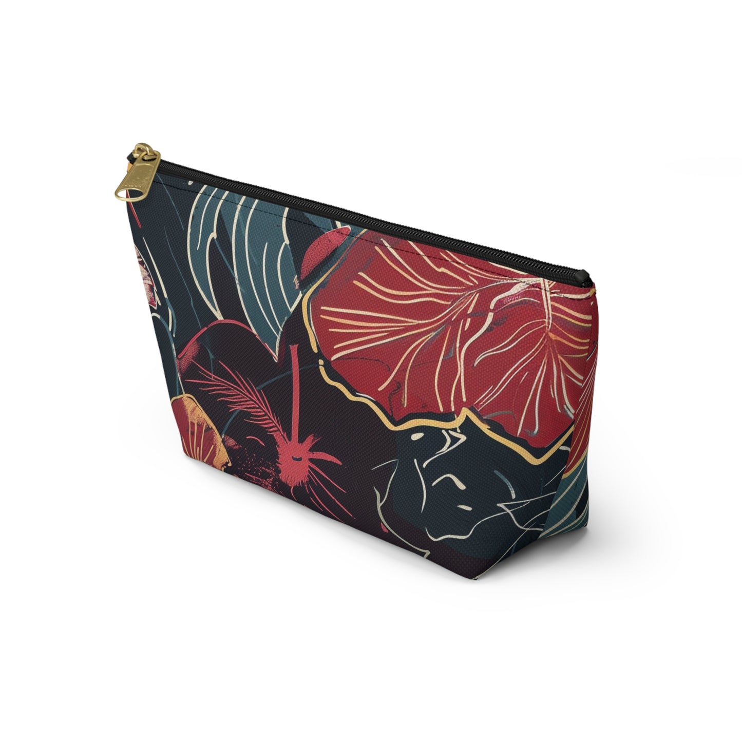 Floral Accessory Pouch | Cosmetic Bag | Travel Makeup Organizer | Gift for Her | Tropical Design | Stylish Storage Solution