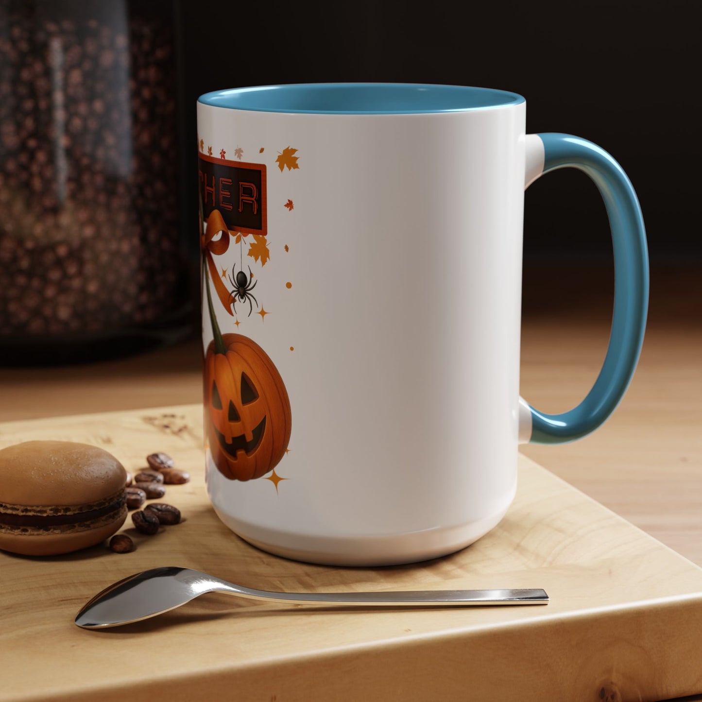 Halloween Teacher Coffee Mug | Pumpkin Autumn Decor | Cute Seasonal Gift for Educators | 11 & 15oz Ceramic Cups