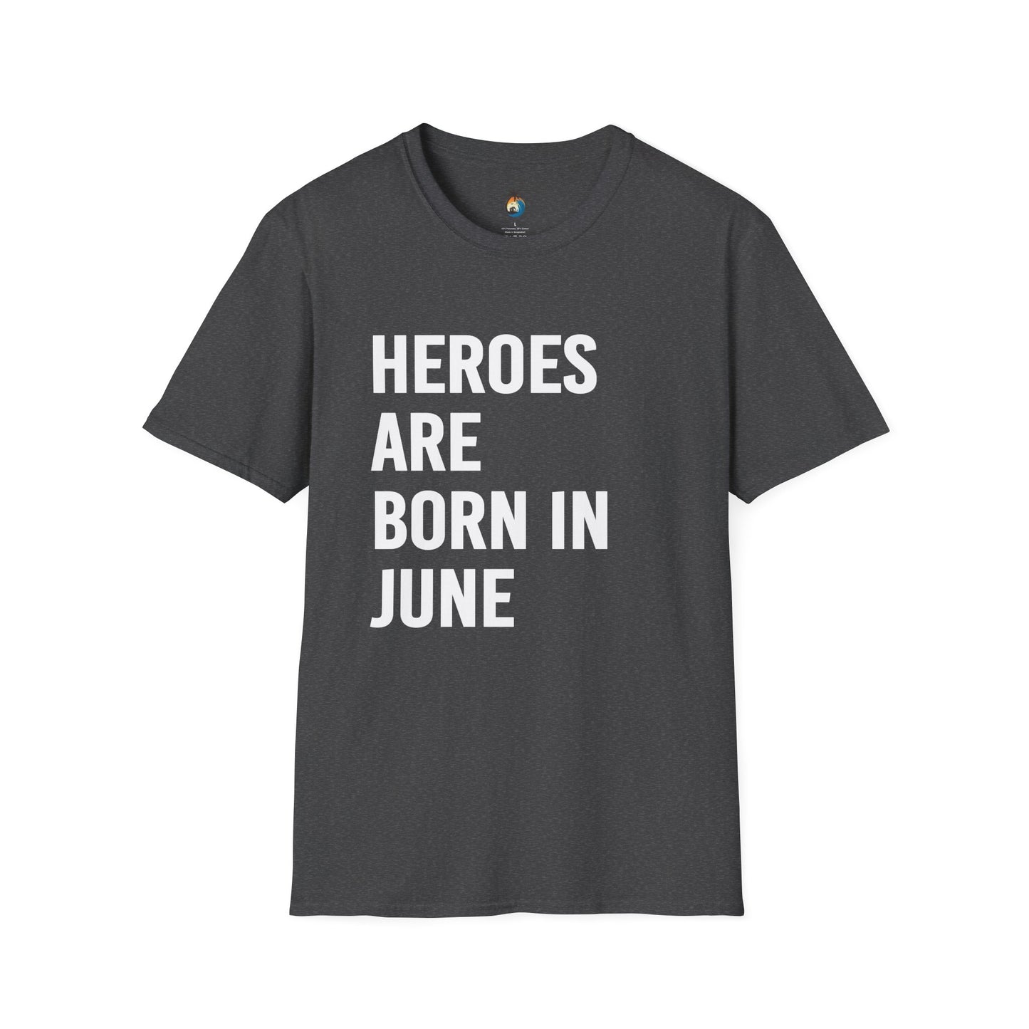 Heroes Are Born in June T-Shirt, Unisex Gift, Birthday Tee, Celebration Shirt, June Special Occasion Wear, Trendy Casual Outfit