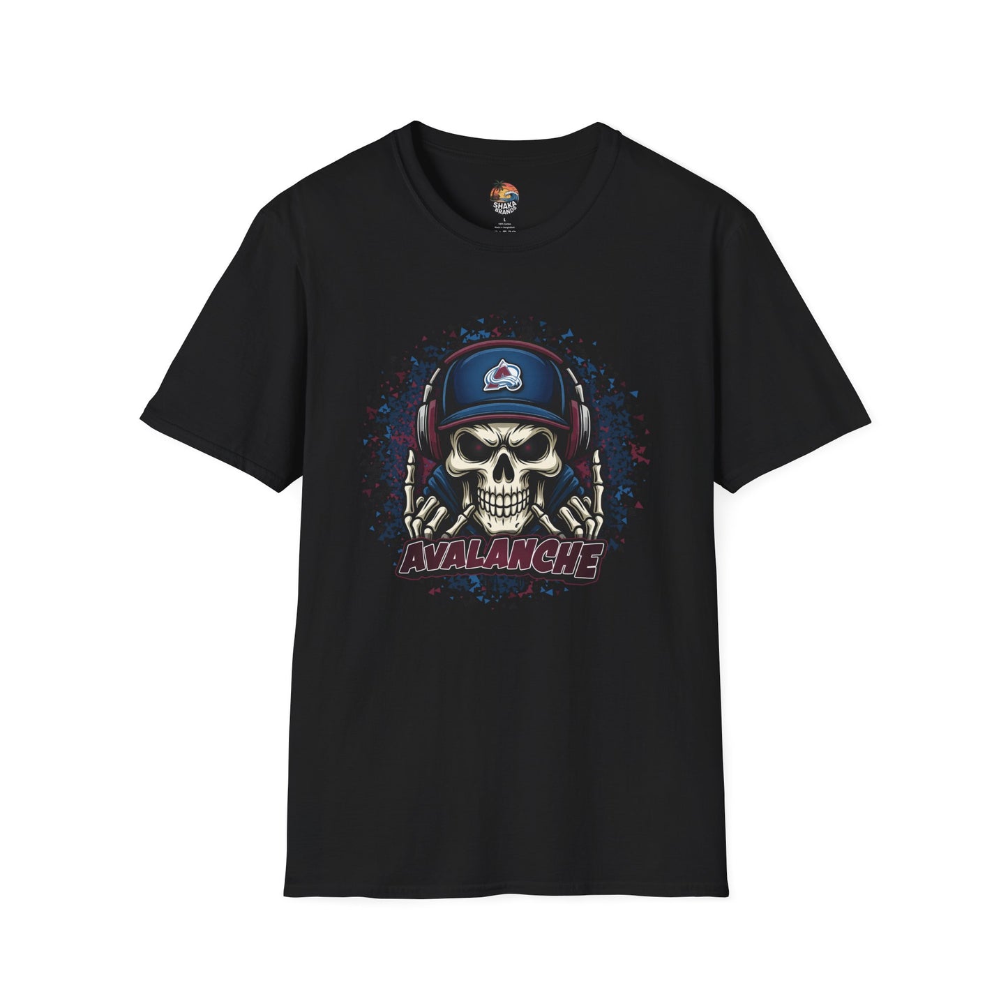 Avalanche Skull Graphic T-Shirt, Unisex Tee, Casual Wear, Gifts for Men, Halloween Party Shirt, Music Lover's Apparel