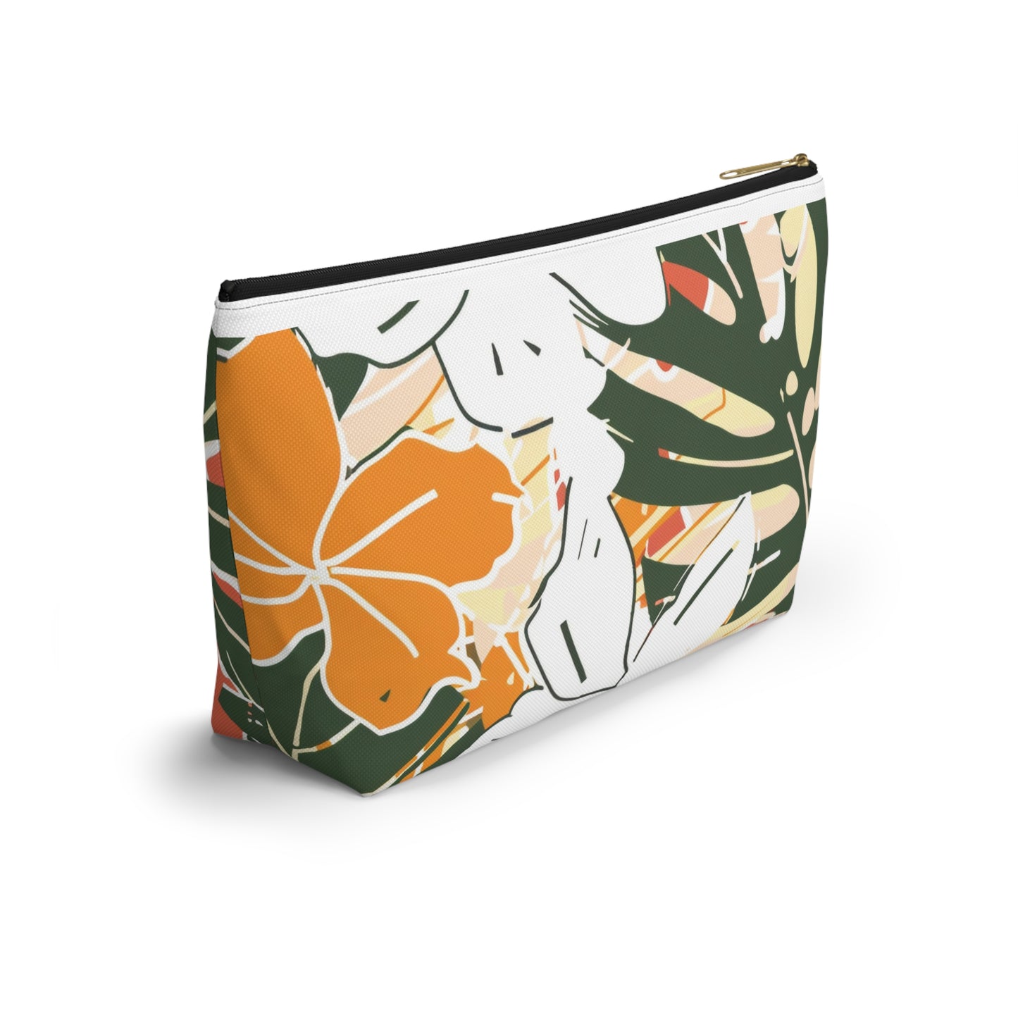 Tropical Accessory Pouch - Tropical Makeup Bag, Floral Travel Organizer, Summer Beach Vibes, Gift for Her, Eco-Friendly Storage