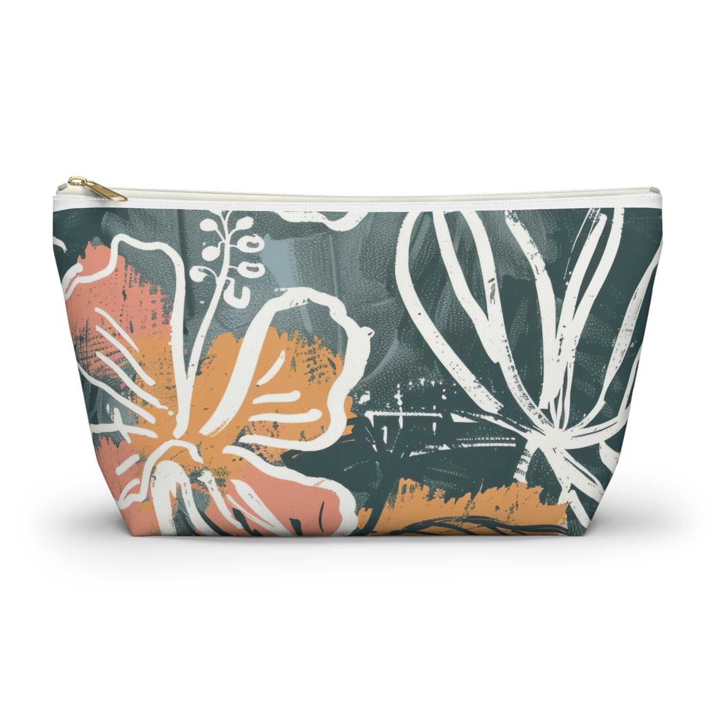 Floral Accessory Pouch, Makeup Bag, Travel Cosmetic Case, Organizer for Gifts, Summer Vibes, Flower Print, Cute Storage