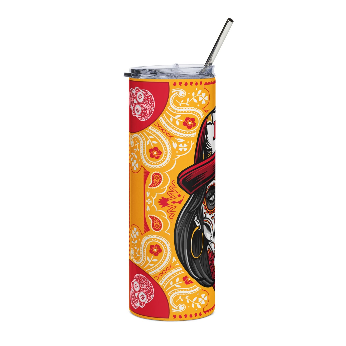 Chiefs Sugar Skull 20 oz Tumbler – Sublimated, Double-Walled