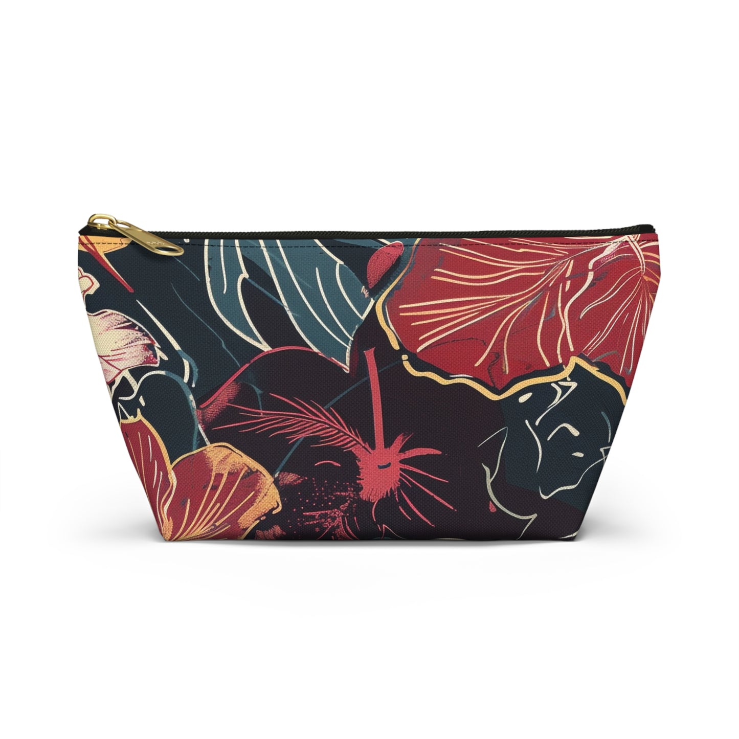 Floral Accessory Pouch | Cosmetic Bag | Travel Makeup Organizer | Gift for Her | Tropical Design | Stylish Storage Solution