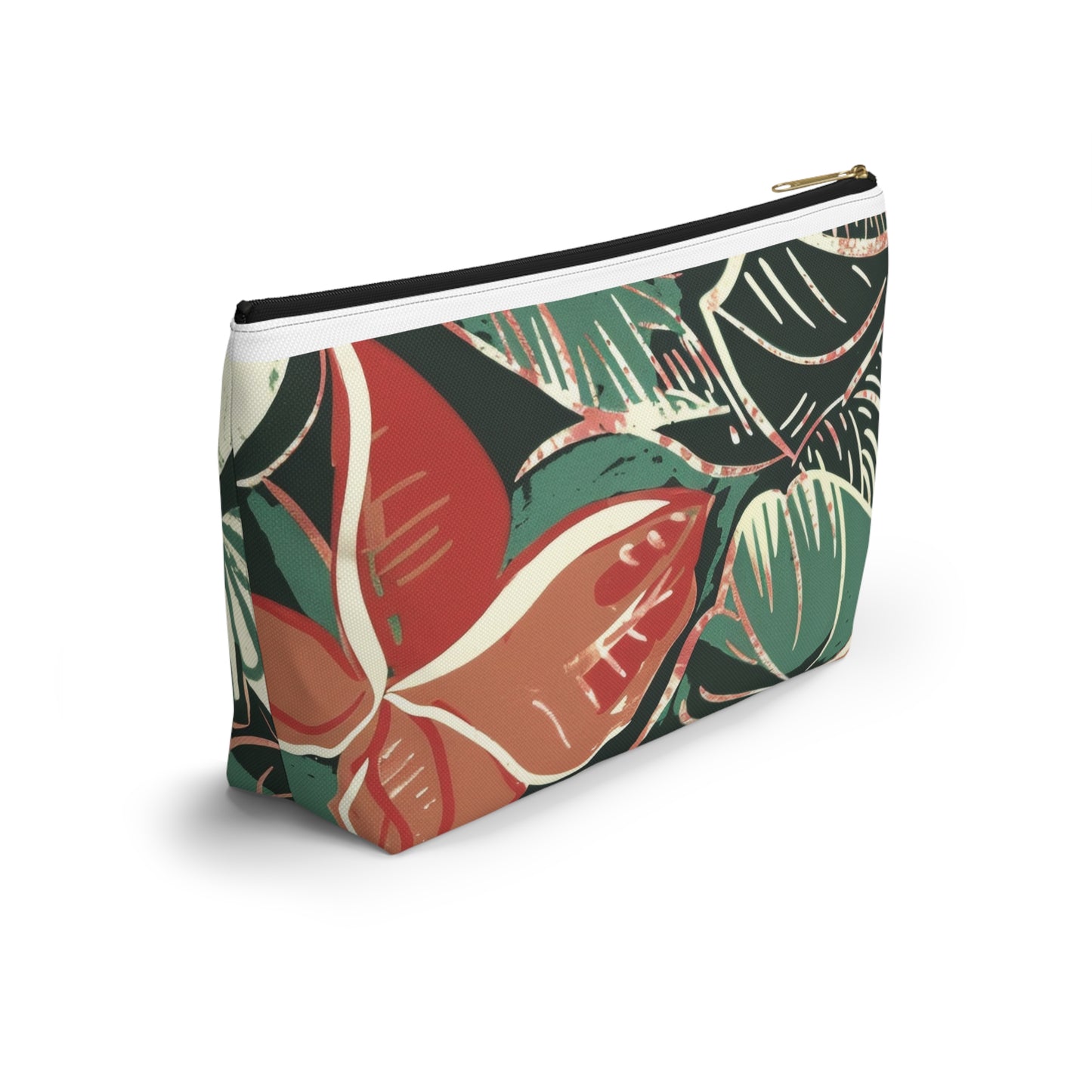 Tropical Print Accessory Pouch, Floral Makeup Bag, Travel Organizer, Gift for Her, Boho Style, Summer Vibe, Toiletry Bag
