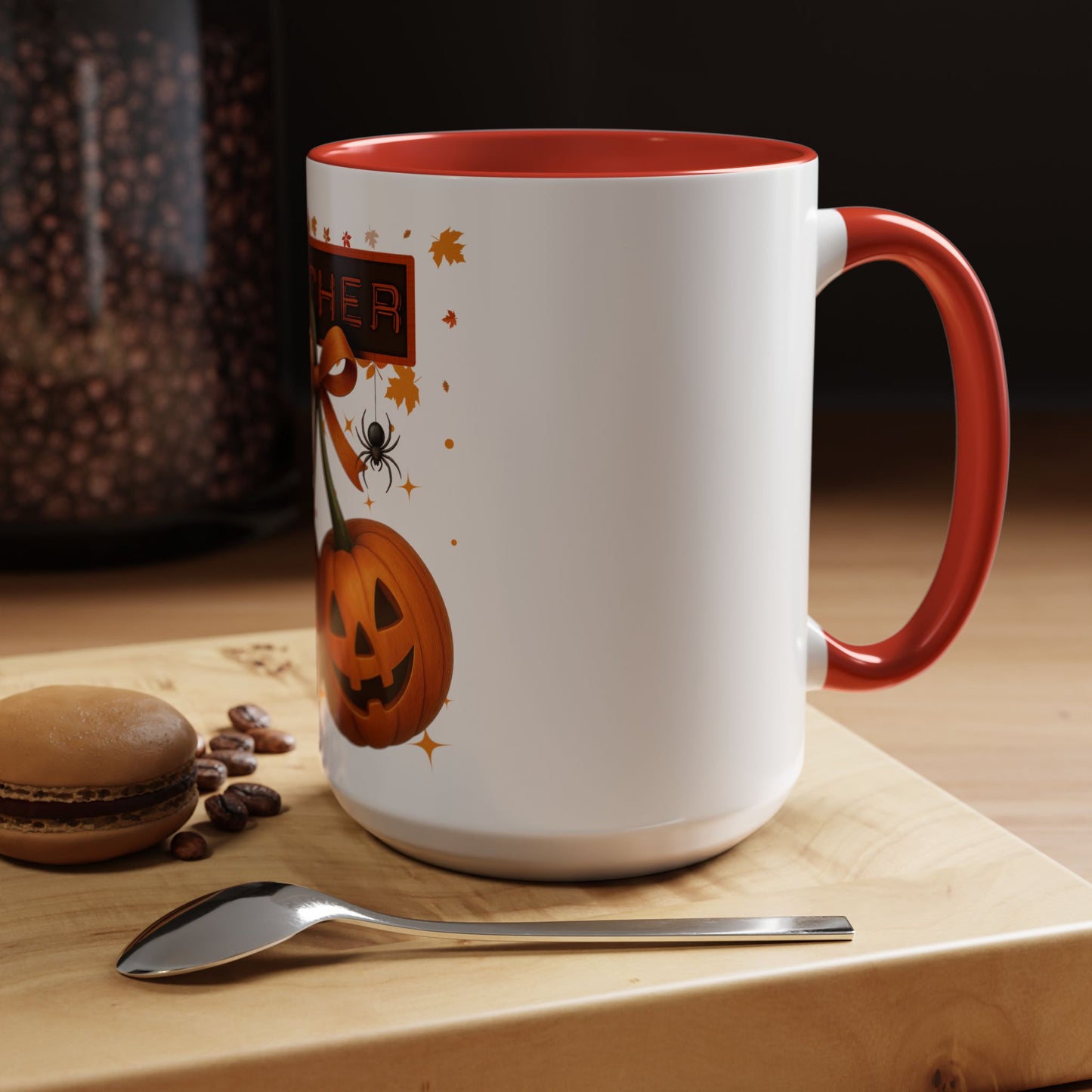 Halloween Teacher Coffee Mug | Pumpkin Autumn Decor | Cute Seasonal Gift for Educators | 11 & 15oz Ceramic Cups