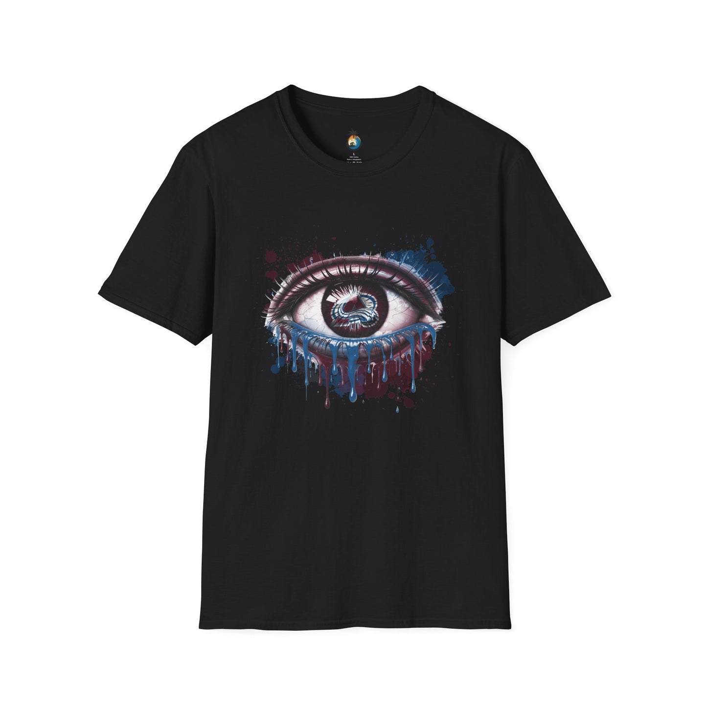 Avalanche Eye T-Shirt, Unisex Softstyle Tee, Unique Gift, Casual Wear, Art Lover Apparel, Creative Style