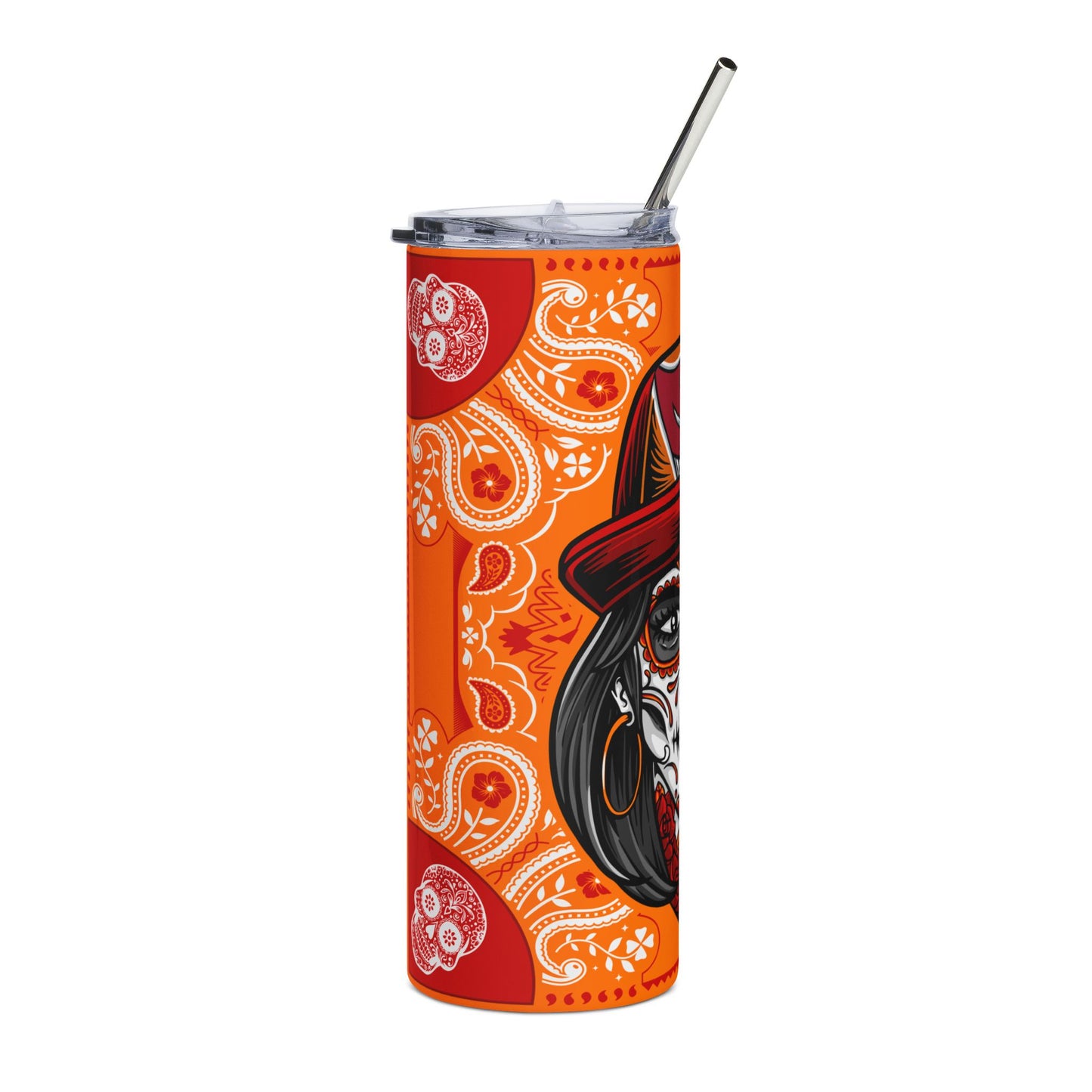 Buccaneers Sugar Skull 20 oz Tumbler – Sublimated, Double-Walled
