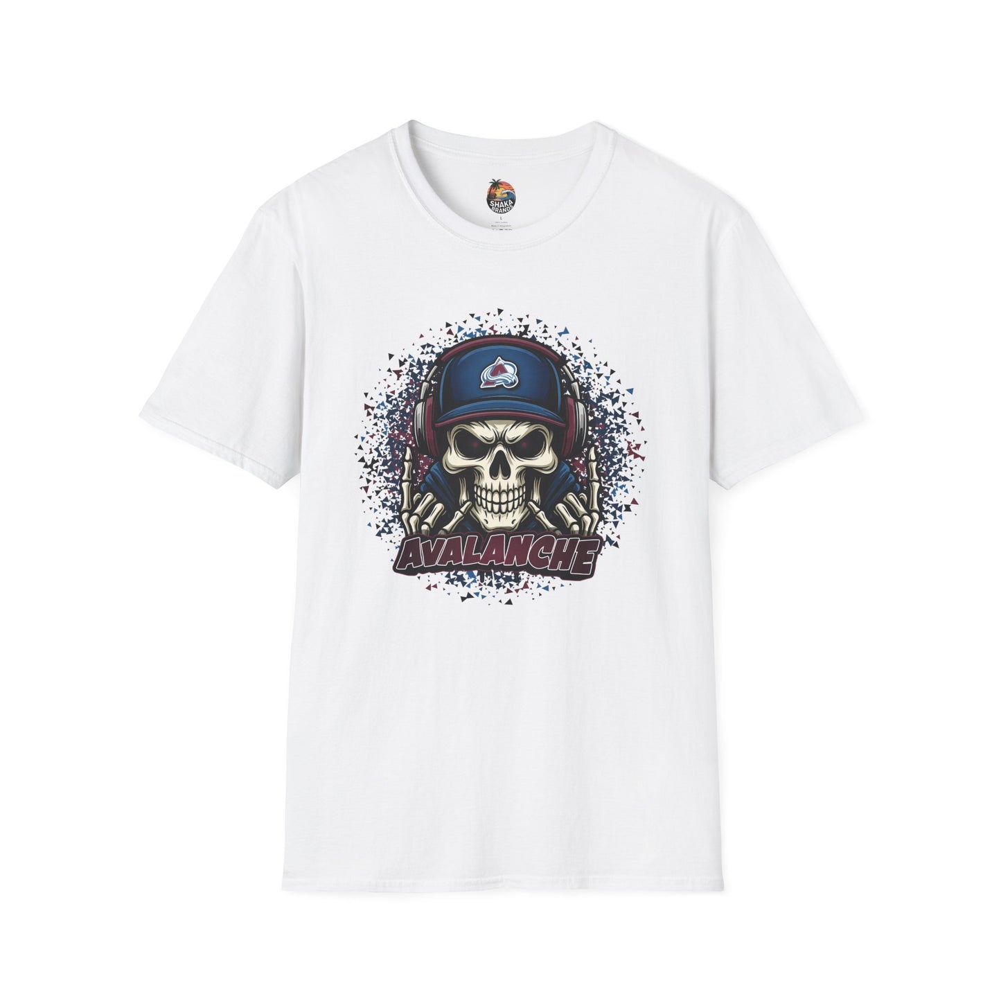 Avalanche Skull Graphic T-Shirt, Unisex Tee, Casual Wear, Gifts for Men, Halloween Party Shirt, Music Lover's Apparel