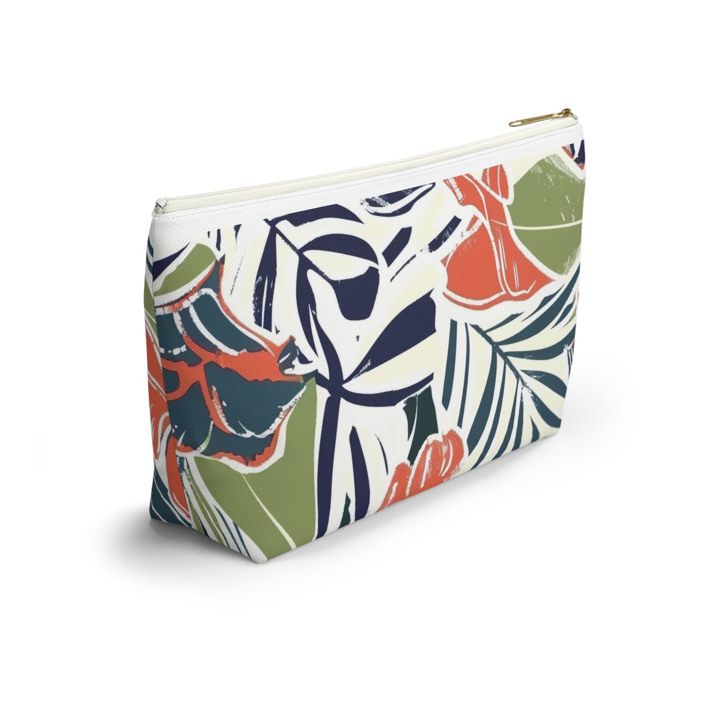 Tropical Floral Accessory Pouch, Makeup Bag, Travel Organizer, Gift for Her, Summer Essentials, Eco-Friendly Fashion