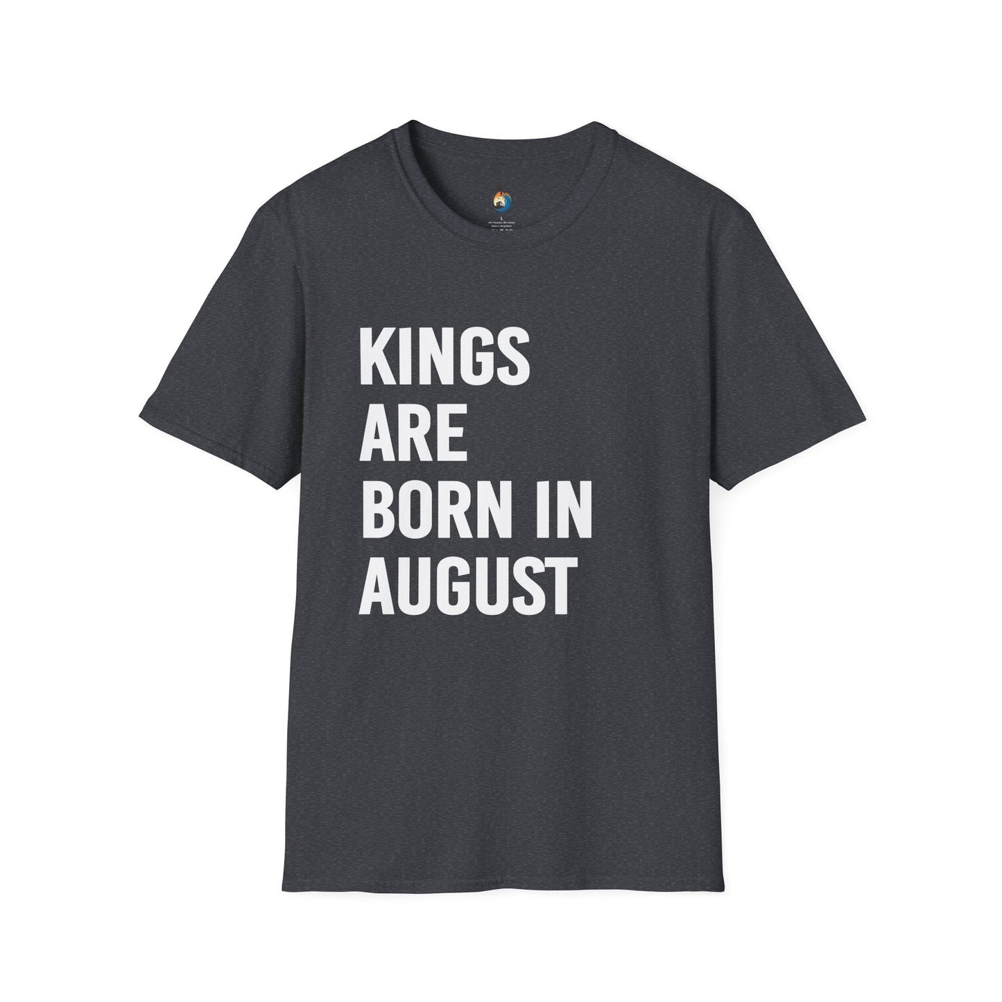 Kings Are Born In August T-Shirt, Unisex Softstyle Tee