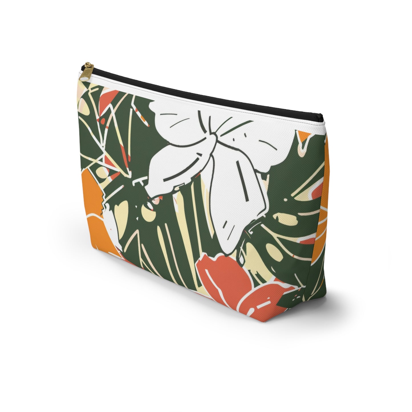 Tropical Accessory Pouch - Tropical Makeup Bag, Floral Travel Organizer, Summer Beach Vibes, Gift for Her, Eco-Friendly Storage