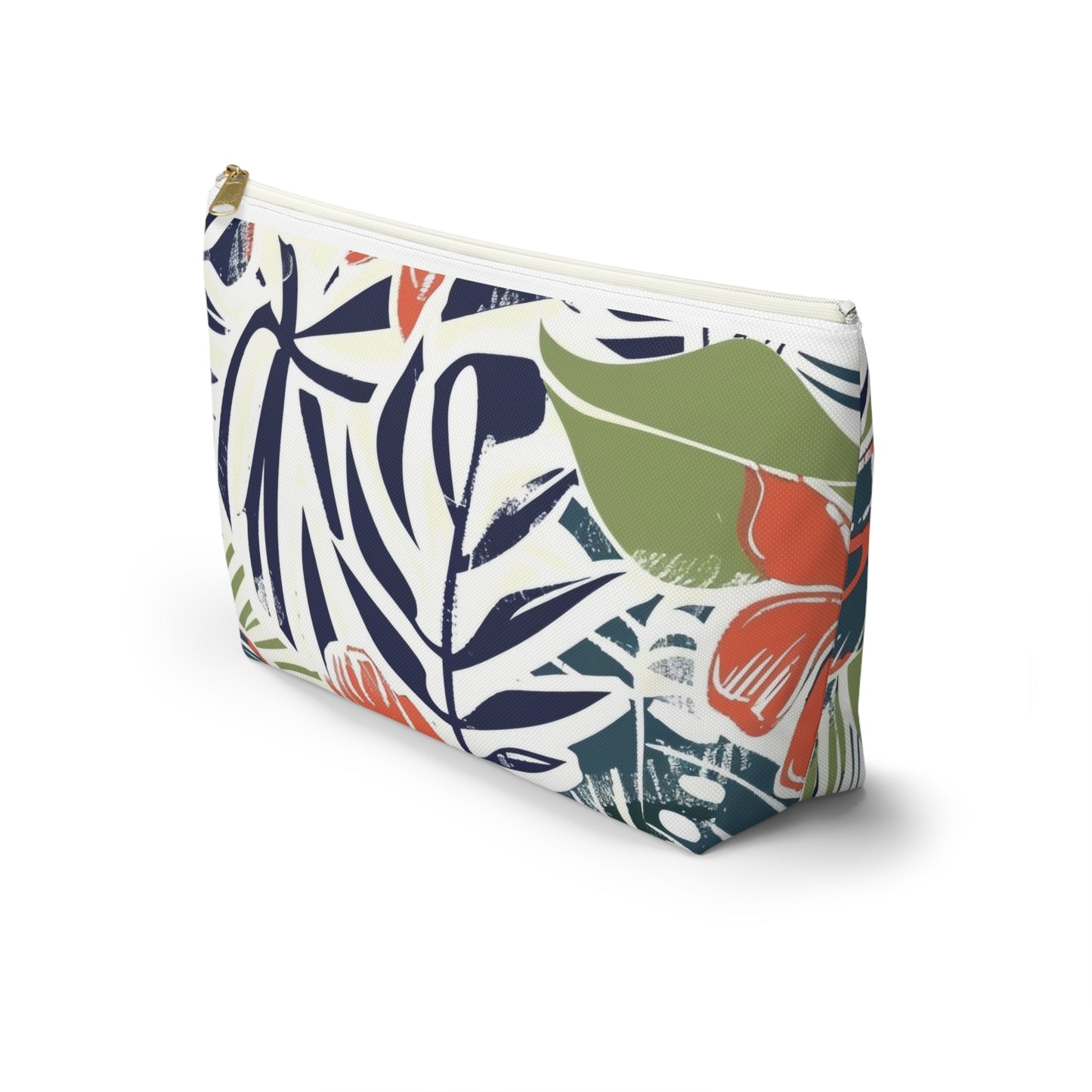 Tropical Floral Accessory Pouch, Makeup Bag, Travel Organizer, Gift for Her, Summer Essentials, Eco-Friendly Fashion