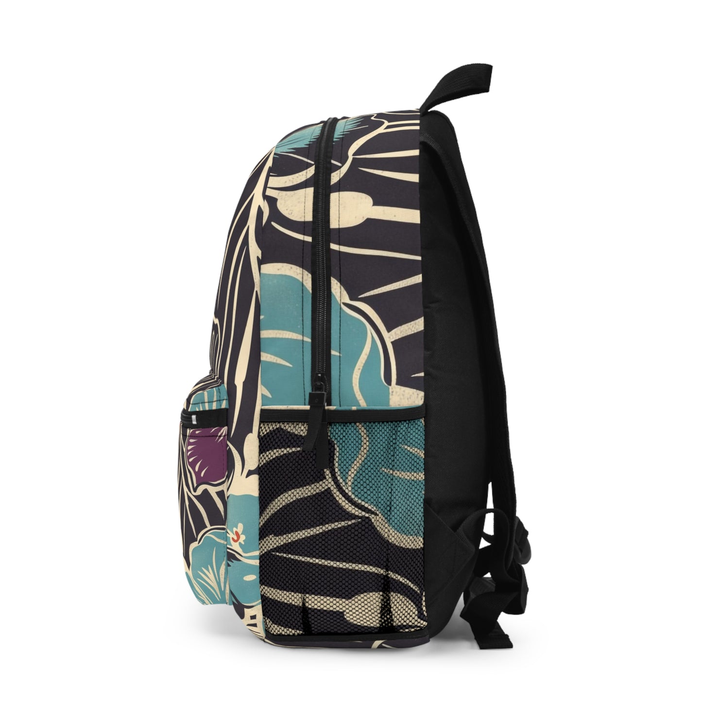 Vintage Hawaiian Print Backpack, Stylish Daypack, School Bag, Travel Accessory, Beach Bag, Perfect Gift for Nature Lovers