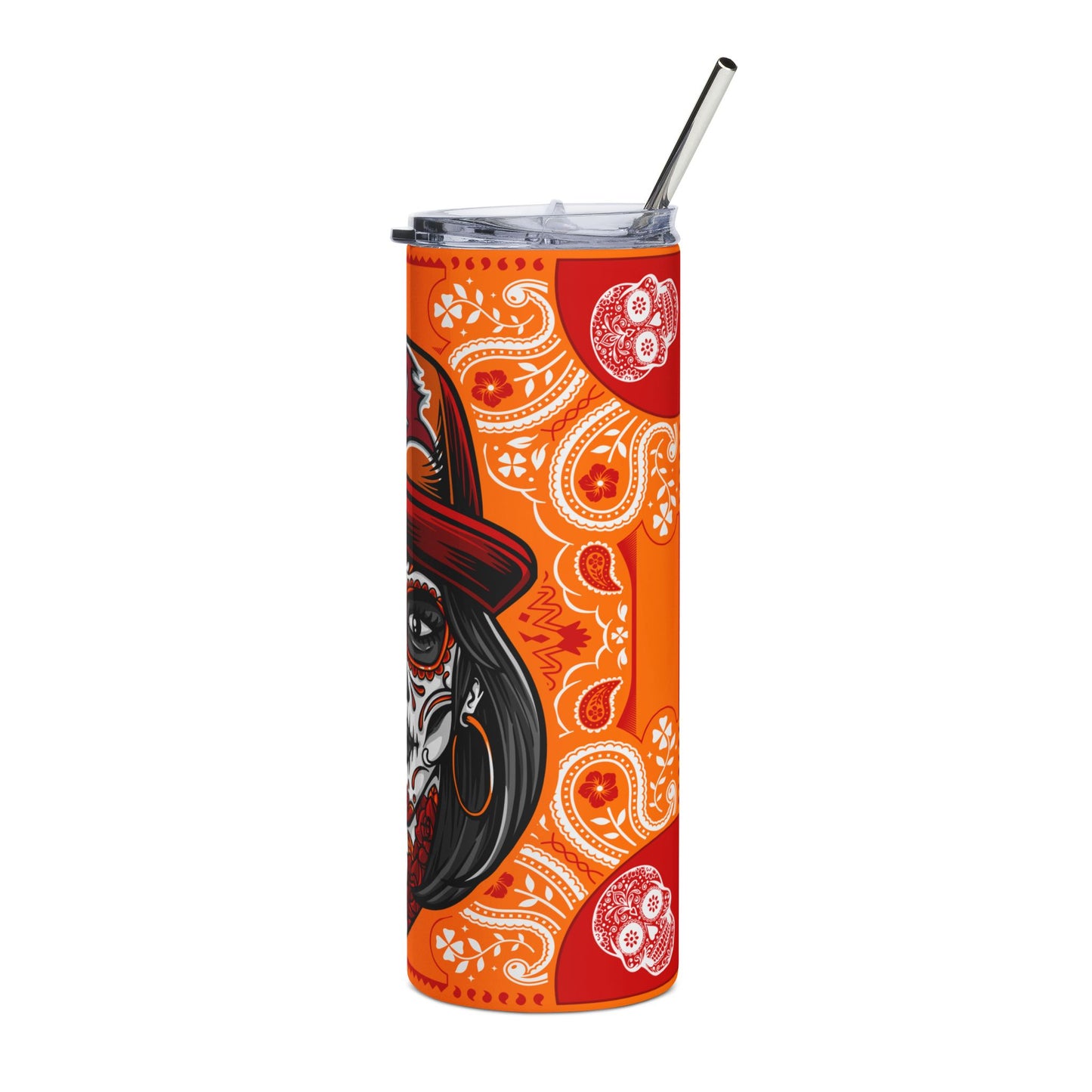 Buccaneers Sugar Skull 20 oz Tumbler – Sublimated, Double-Walled