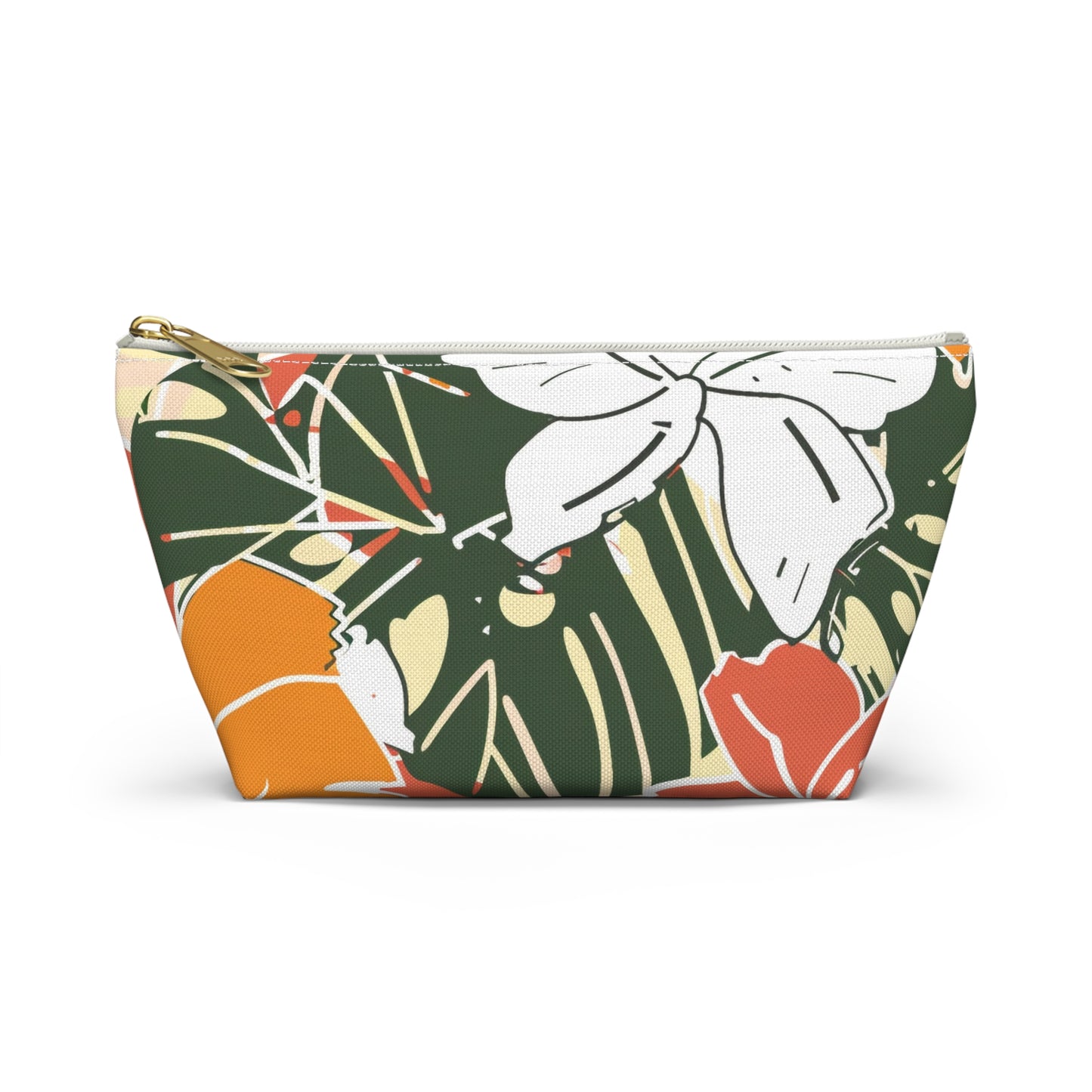 Tropical Accessory Pouch - Tropical Makeup Bag, Floral Travel Organizer, Summer Beach Vibes, Gift for Her, Eco-Friendly Storage
