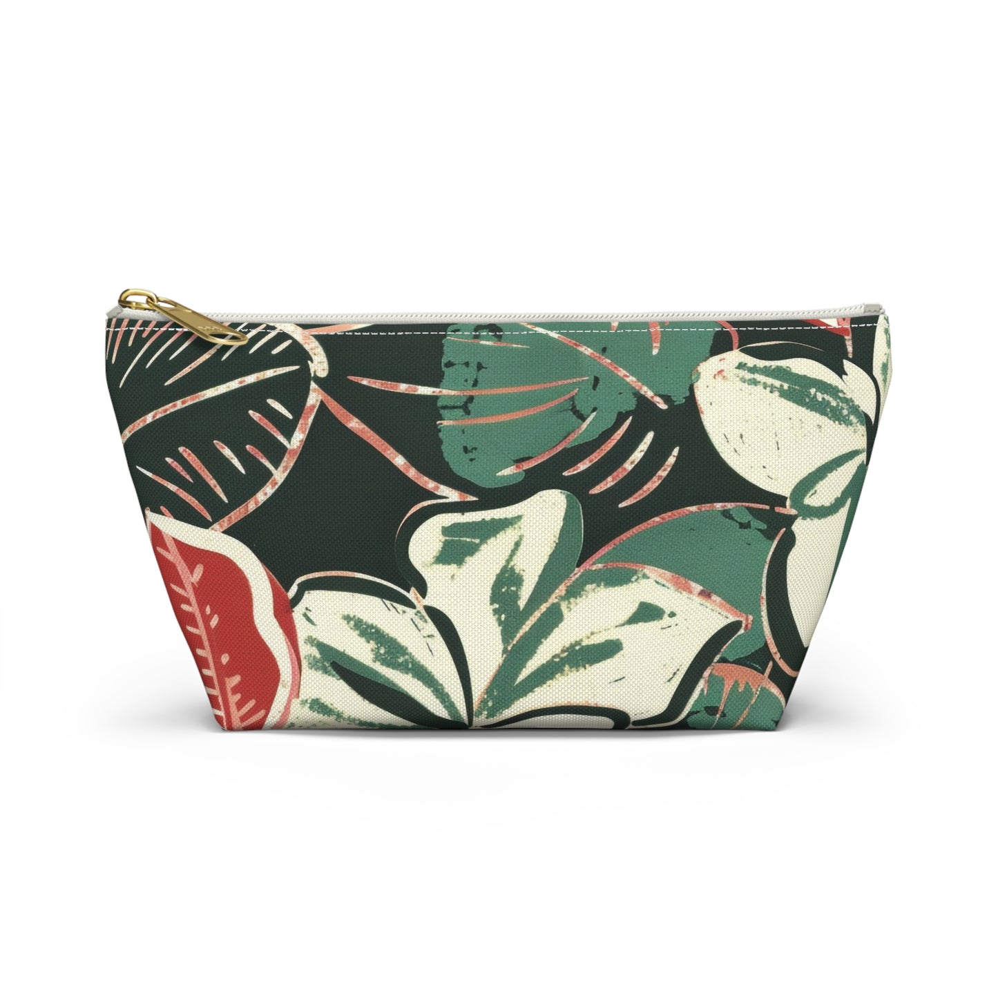 Tropical Print Accessory Pouch, Floral Makeup Bag, Travel Organizer, Gift for Her, Boho Style, Summer Vibe, Toiletry Bag