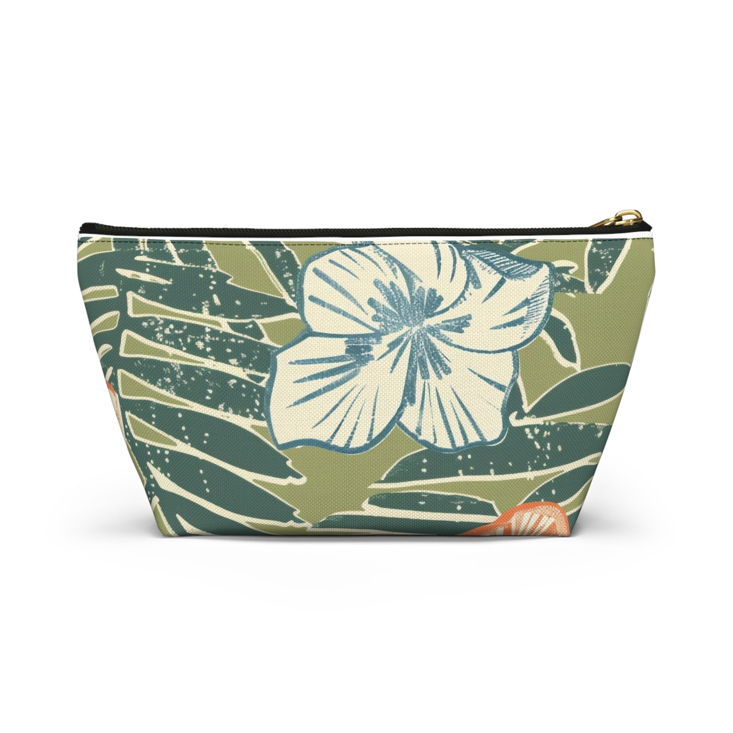 Tropical Floral Accessory Pouch, Travel Makeup Bag, Cosmetic Organizer, Cute Gift for Her, Summer Vacation Essentials