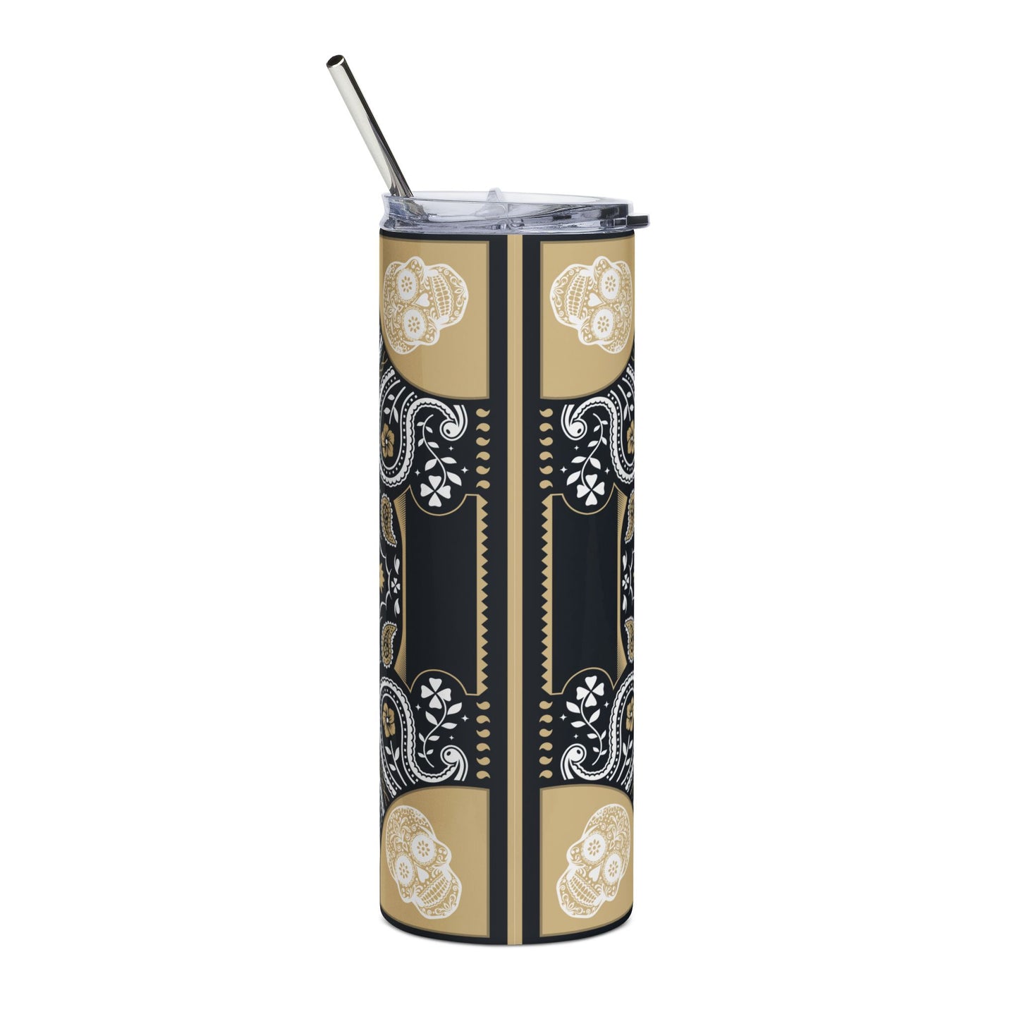 Saints Sugar Skull 20 oz Tumbler – Sublimated, Double-Walled