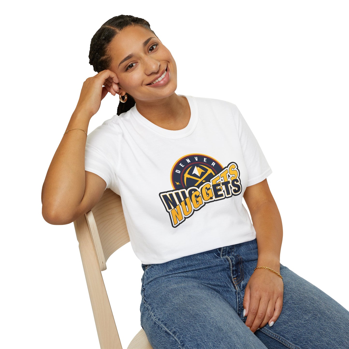 Denver Nuggets Unisex Softstyle T-Shirt, Basketball Fan Gear, Sports Apparel, Game Day Shirt, Gift for Nuggets Fans