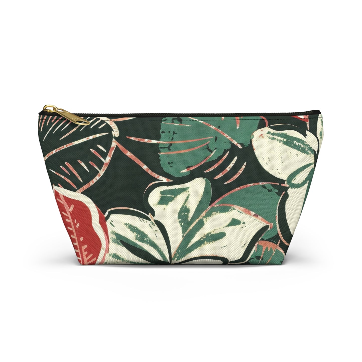 Tropical Print Accessory Pouch, Floral Makeup Bag, Travel Organizer, Gift for Her, Boho Style, Summer Vibe, Toiletry Bag
