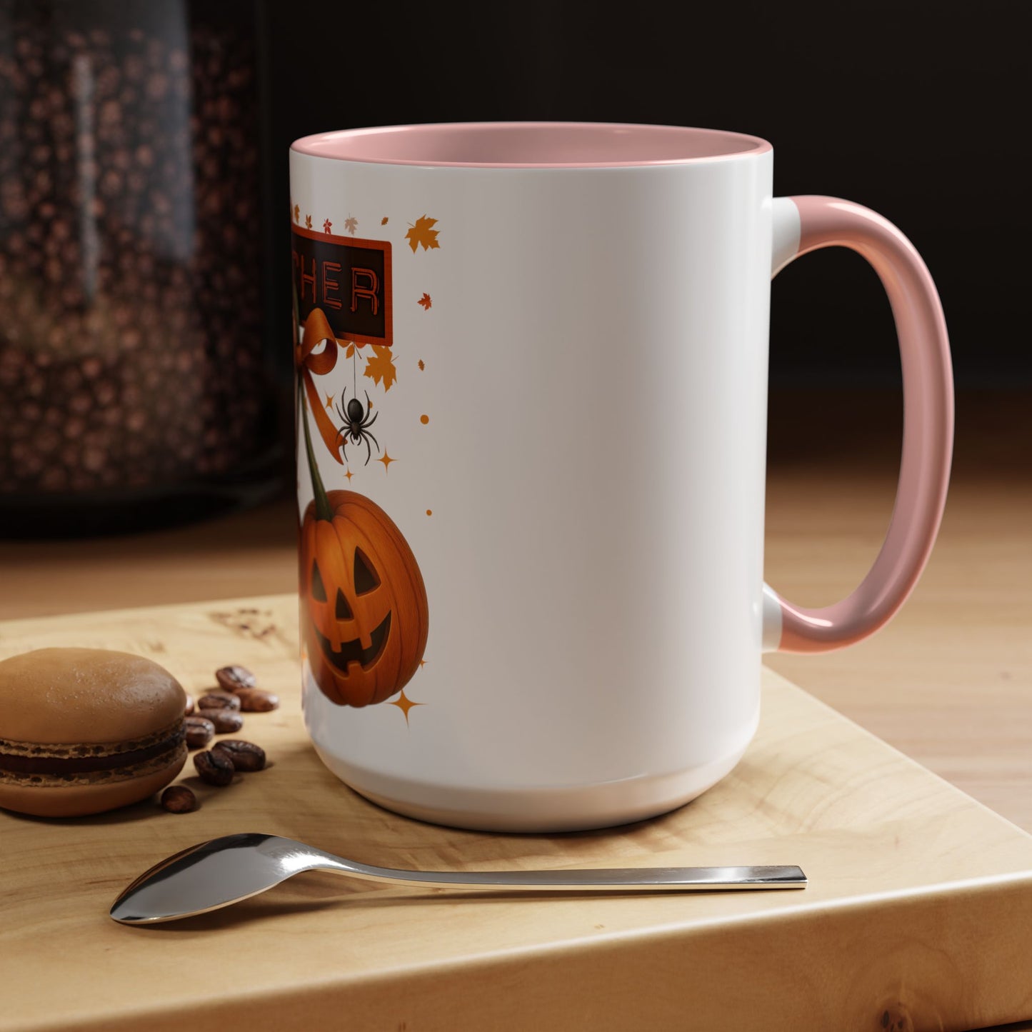 Halloween Teacher Coffee Mug | Pumpkin Autumn Decor | Cute Seasonal Gift for Educators | 11 & 15oz Ceramic Cups